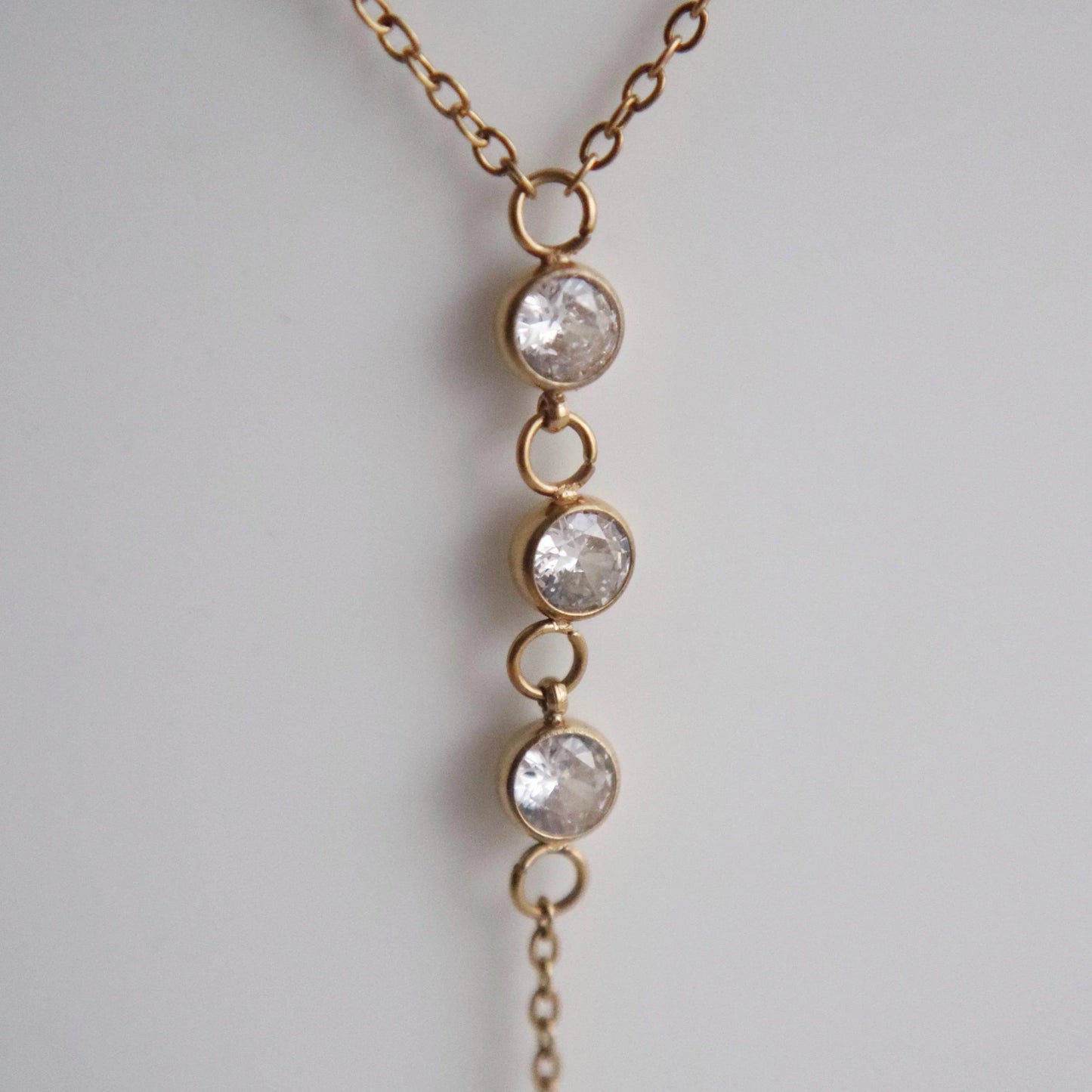 Quinn Lariat Necklace | CZ Lariat