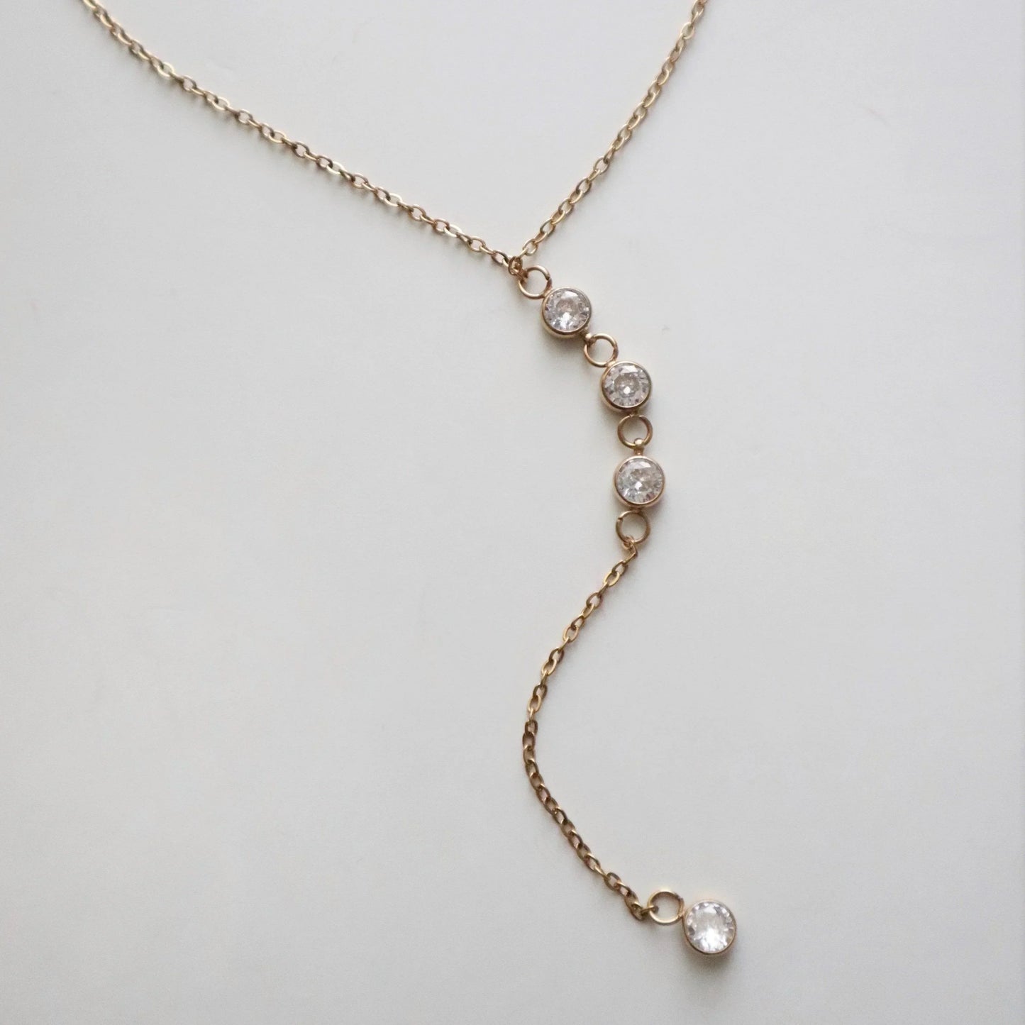 Quinn Lariat Necklace | CZ Lariat