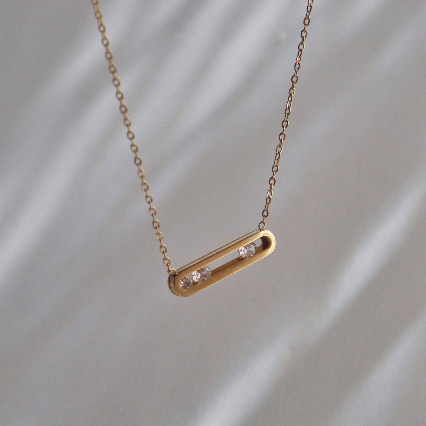 Lumi Bar CZ Necklace | Minimalistic Trendy Necklace