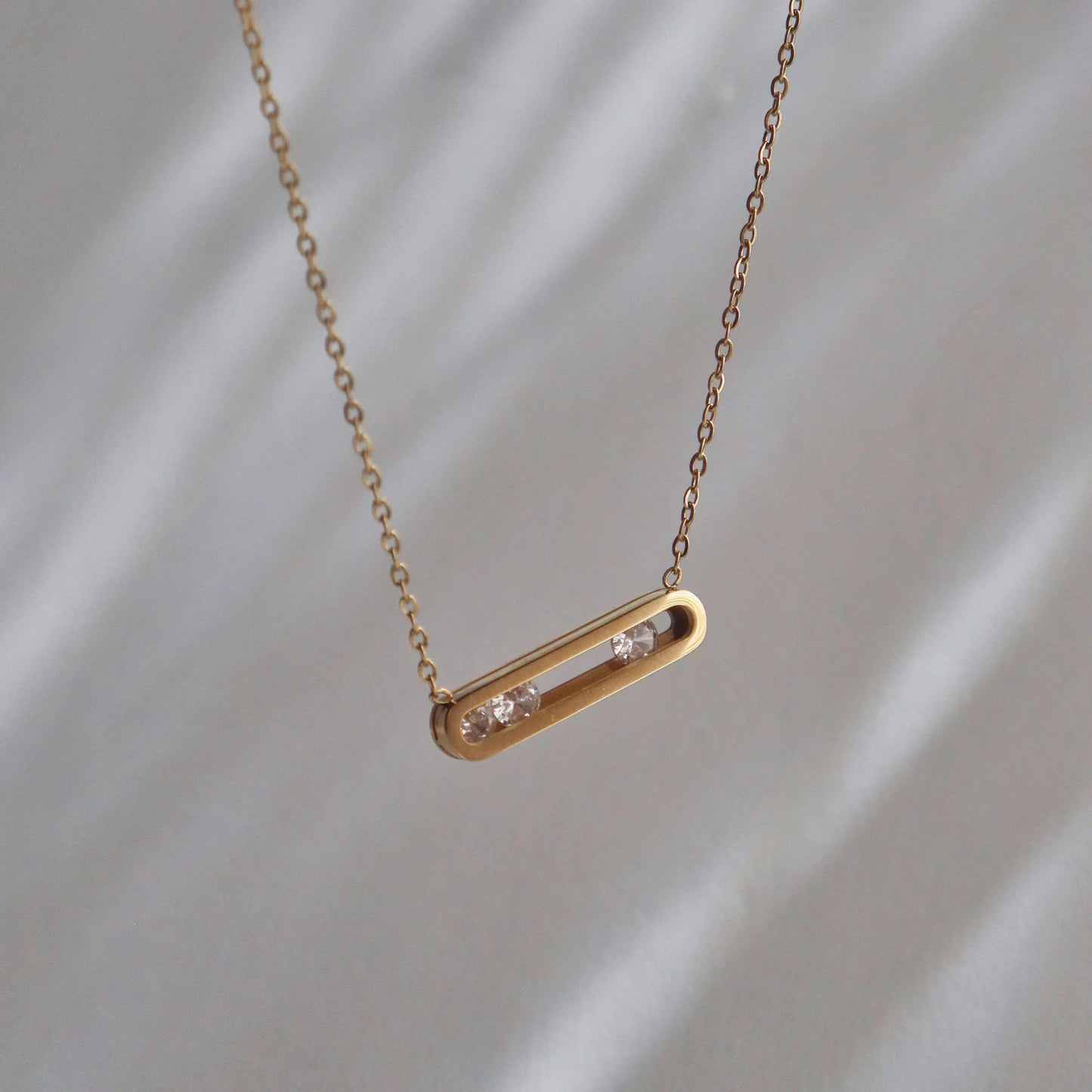 Lumi Bar CZ Necklace | Minimalistic Trendy Necklace