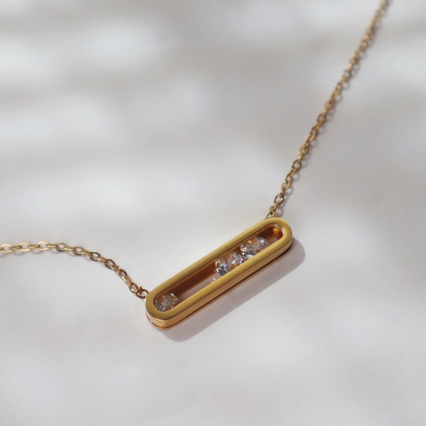 Lumi Bar CZ Necklace | Minimalistic Trendy Necklace