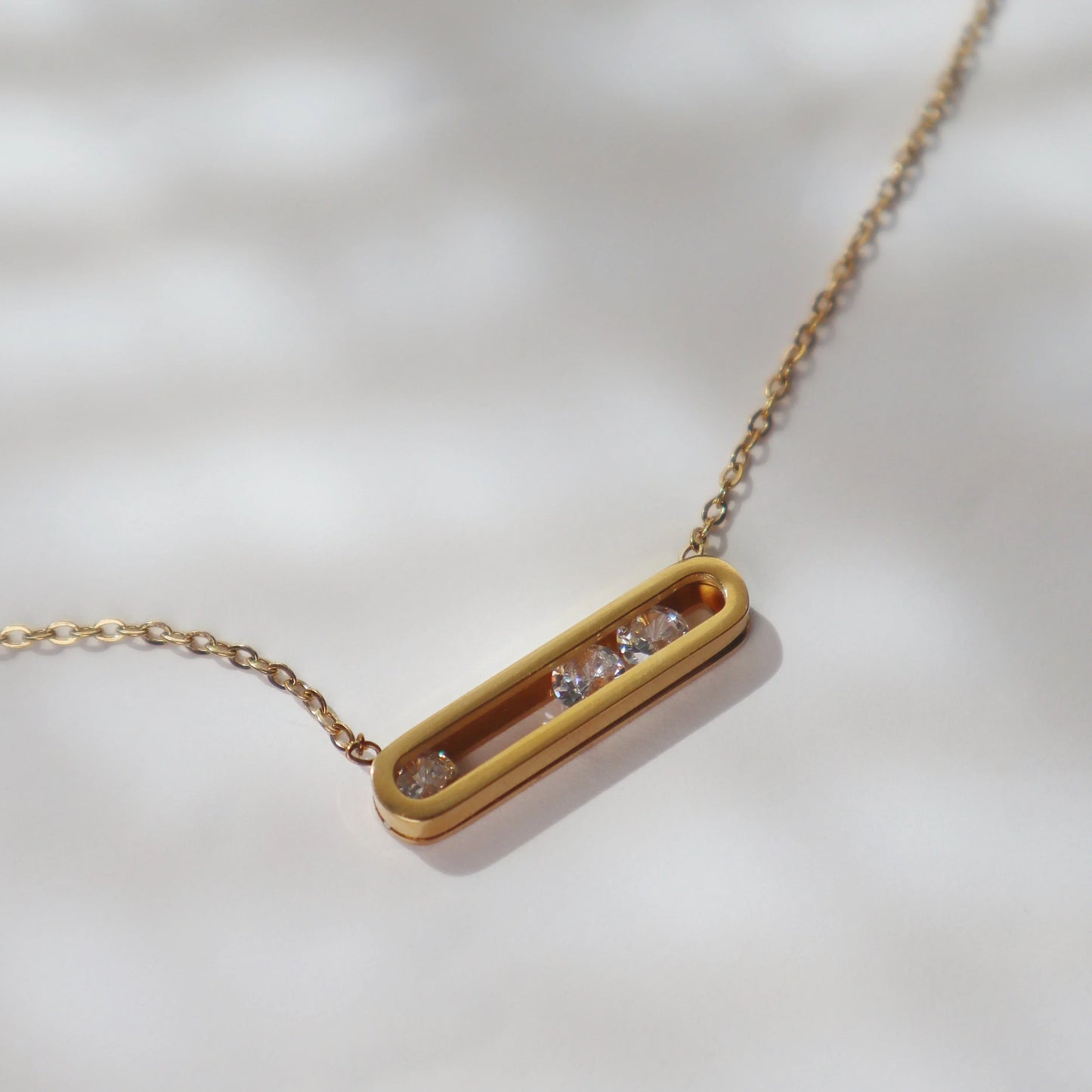 Lumi Bar CZ Necklace | Minimalistic Trendy Necklace