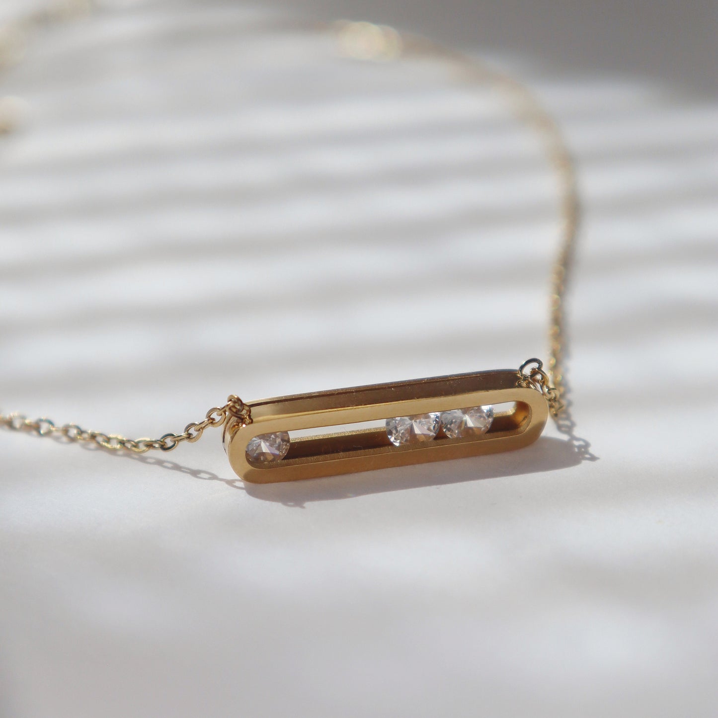 Lumi Bar CZ Necklace | Minimalistic Trendy Necklace