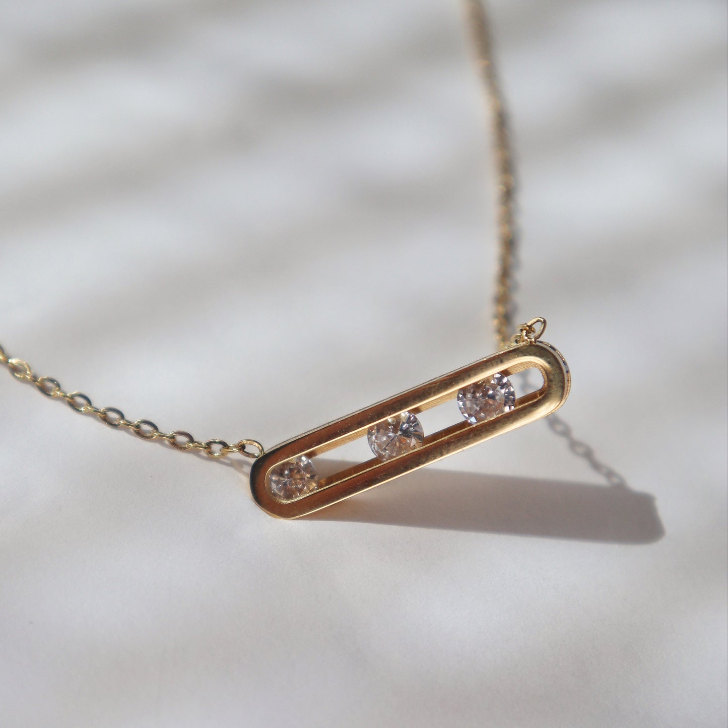 Lumi Bar CZ Necklace | Minimalistic Trendy Necklace