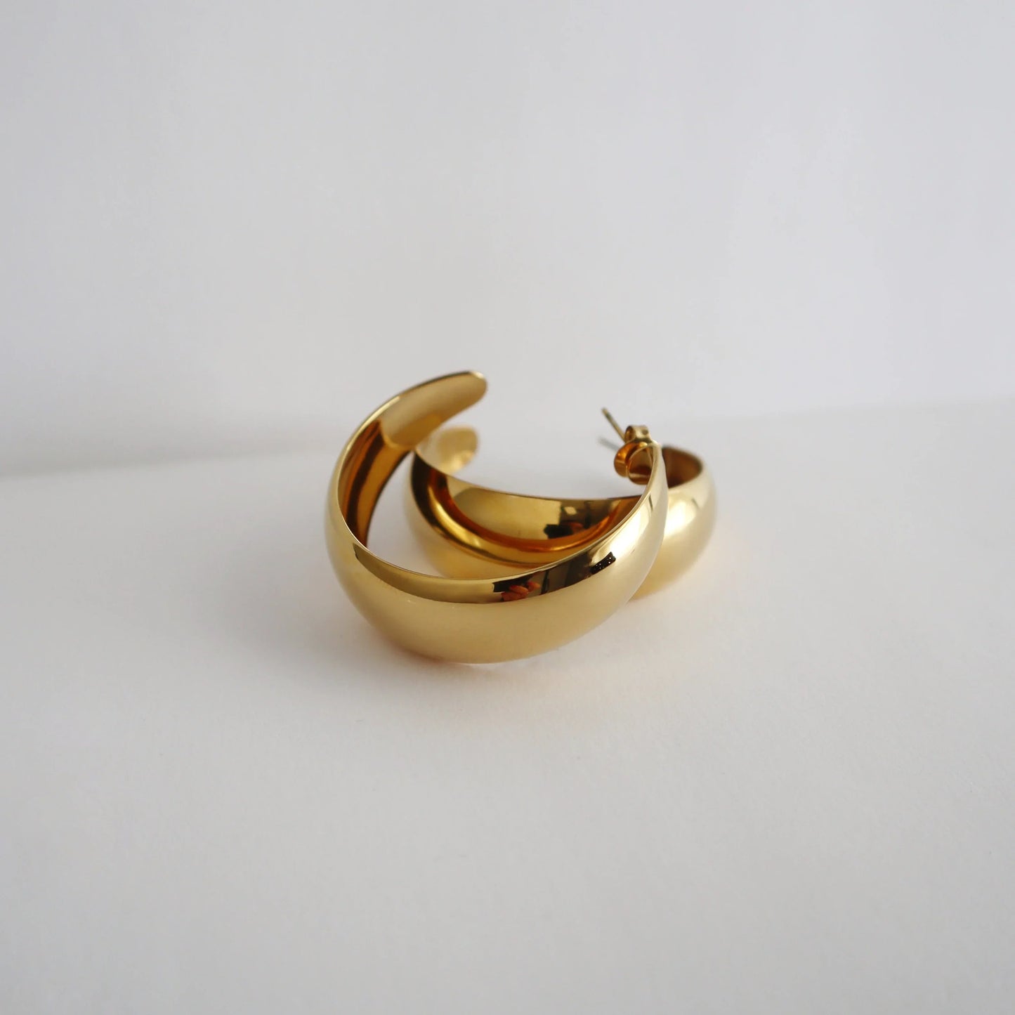 Gabi Hoops | Large Chunky Mirror Hoops