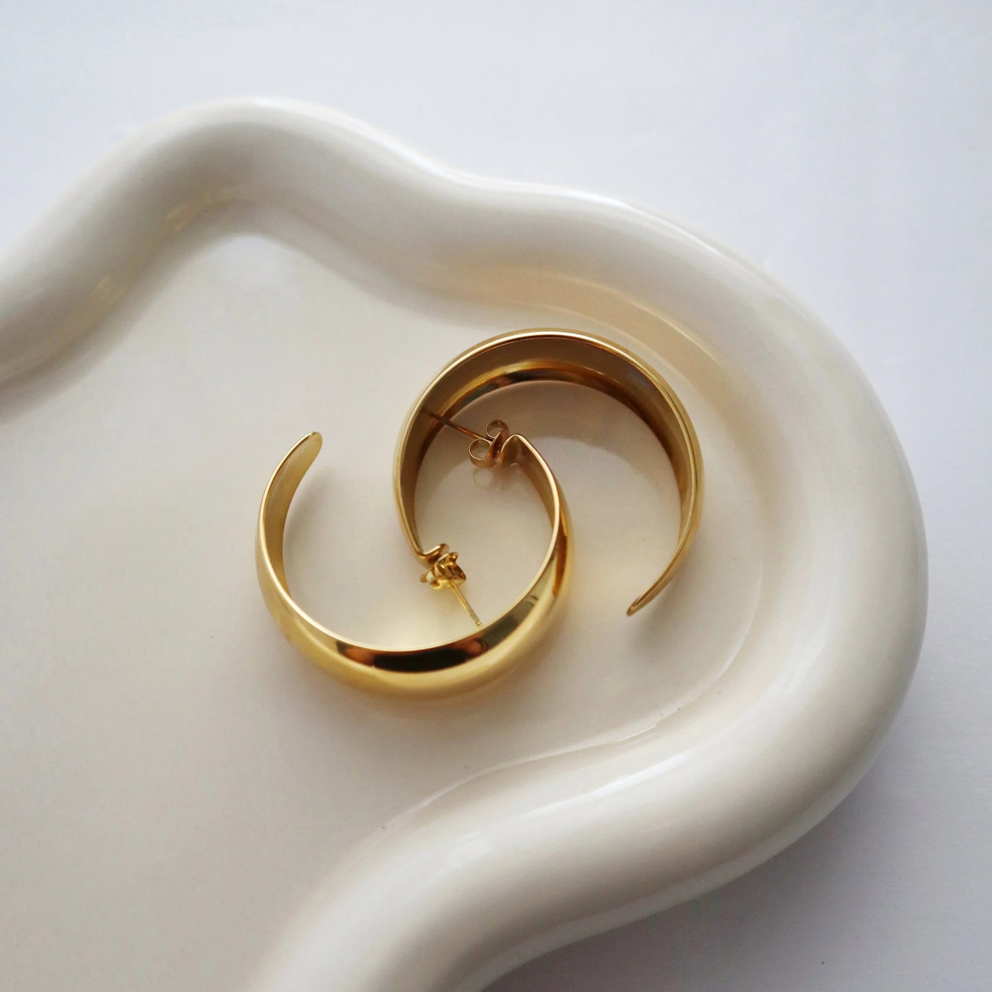 Gabi Hoops | Large Chunky Mirror Hoops
