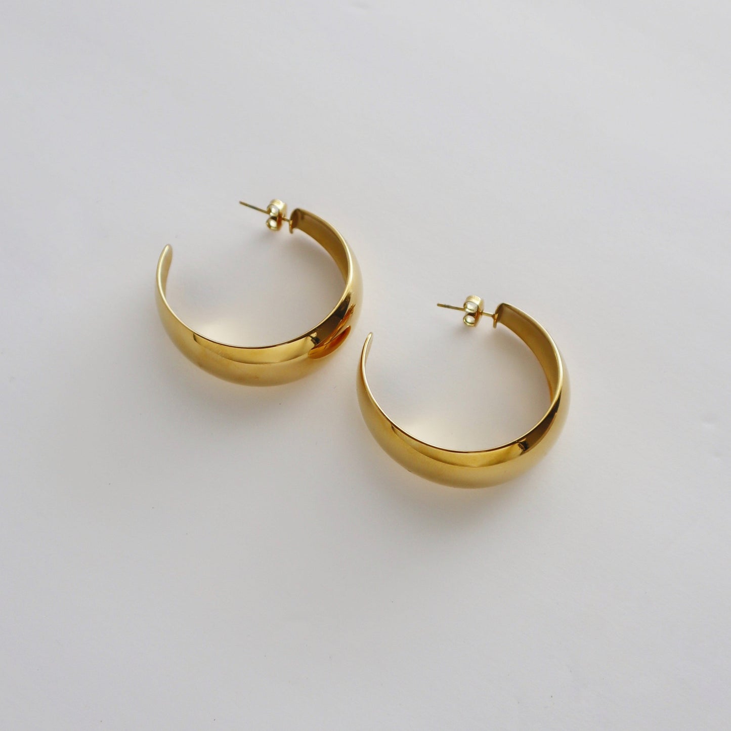 Gabi Hoops | Large Chunky Mirror Hoops