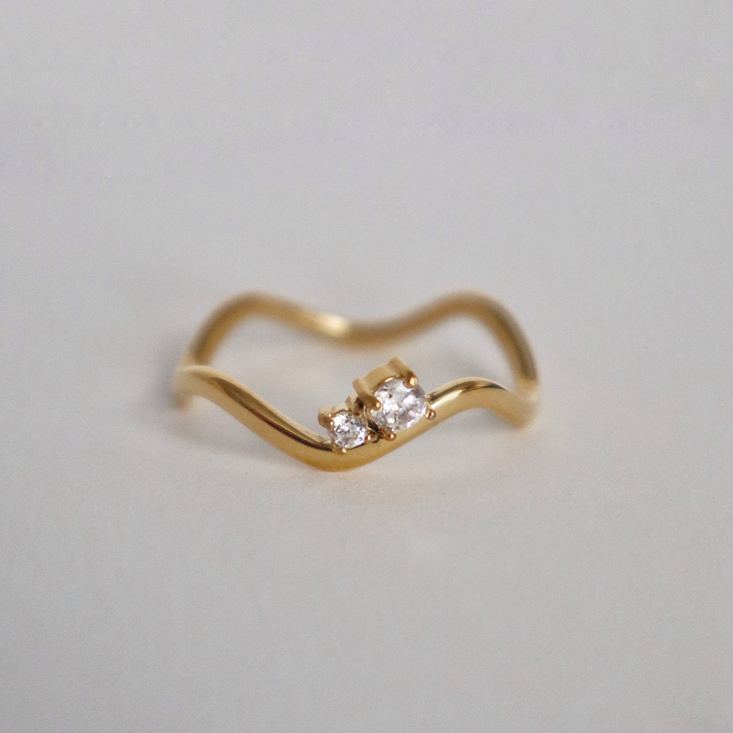 Twilight Duo Ring | Wavy Band Ring