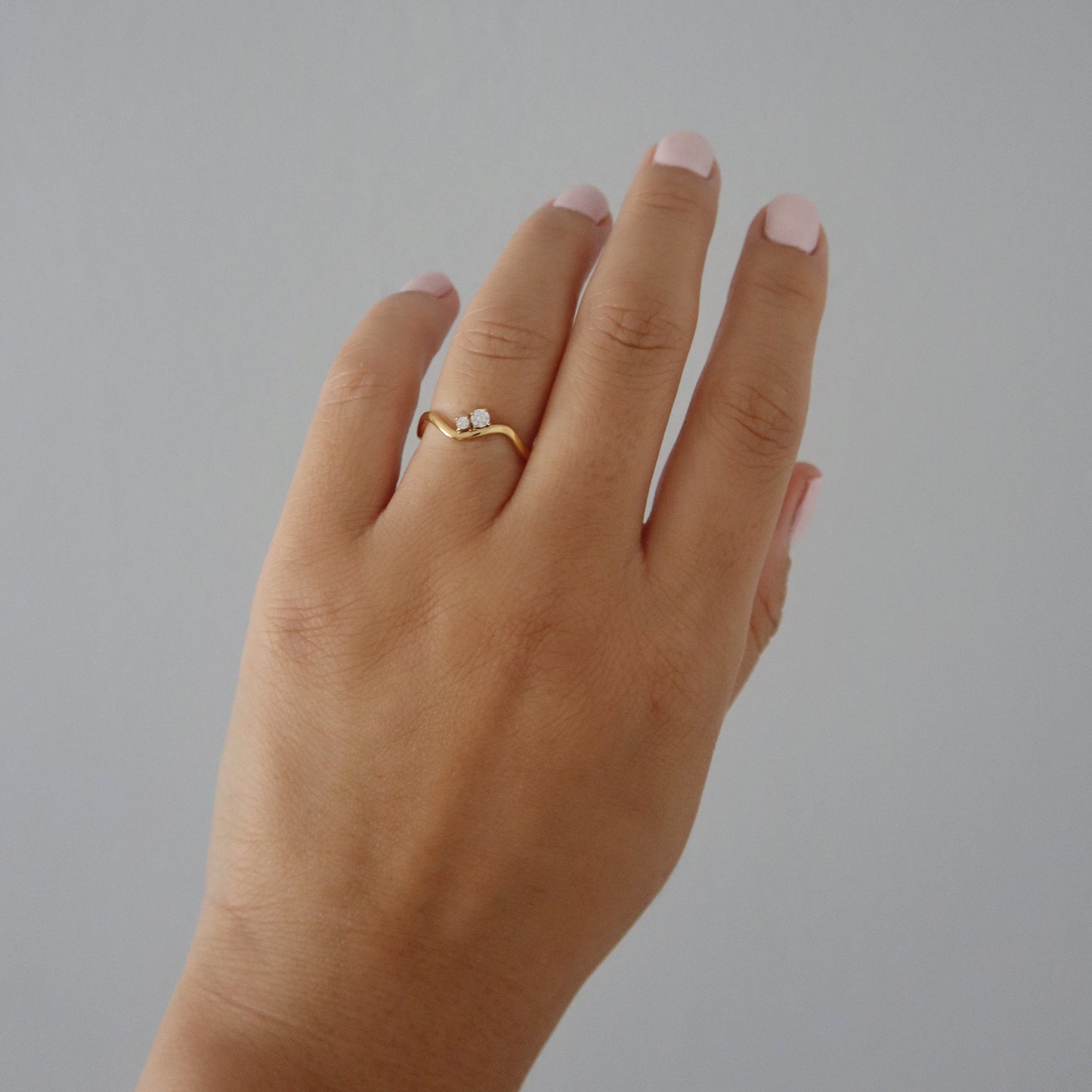 Twilight Duo Ring | Wavy Band Ring