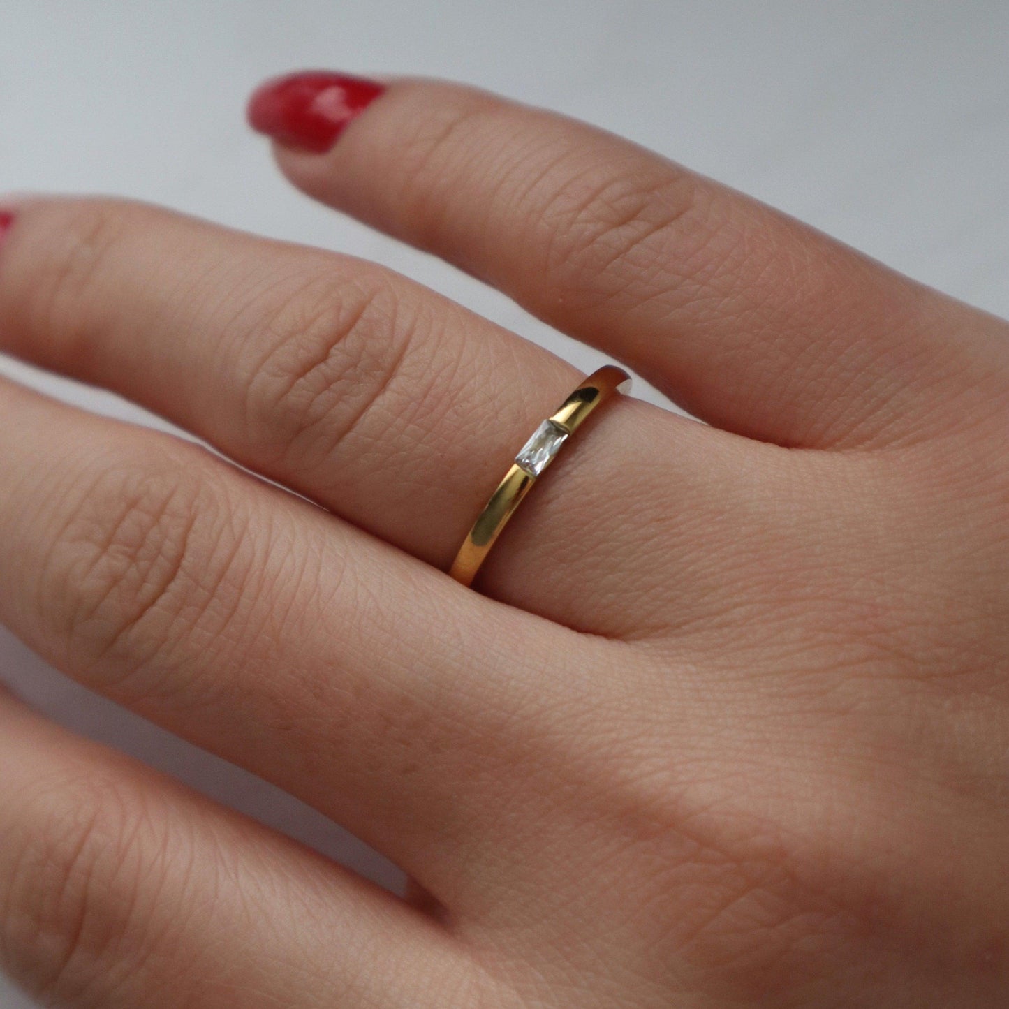 Faye Ring | Dainty Stacking Ring - JESSA JEWELRY | GOLD JEWELRY; dainty, affordable gold everyday jewelry. Tarnish free, water-resistant, hypoallergenic. Jewelry for everyday wear