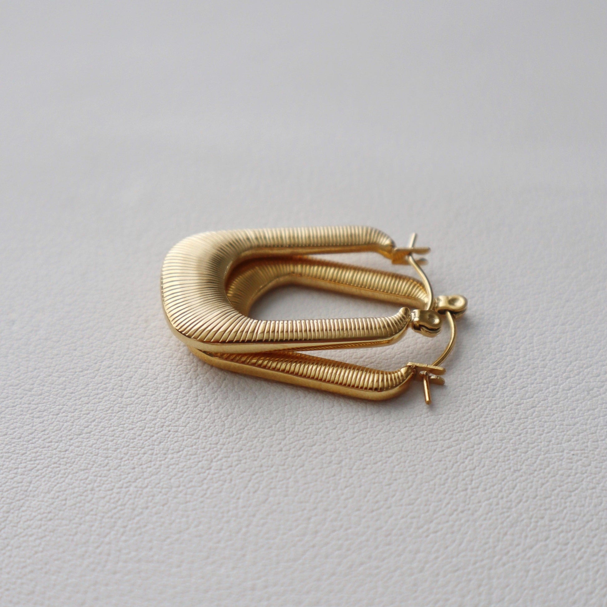 Luna Hoops | Gold Textured Hoops - JESSA JEWELRY | GOLD JEWELRY; dainty, affordable gold everyday jewelry. Tarnish free, water-resistant, hypoallergenic. Jewelry for everyday wear