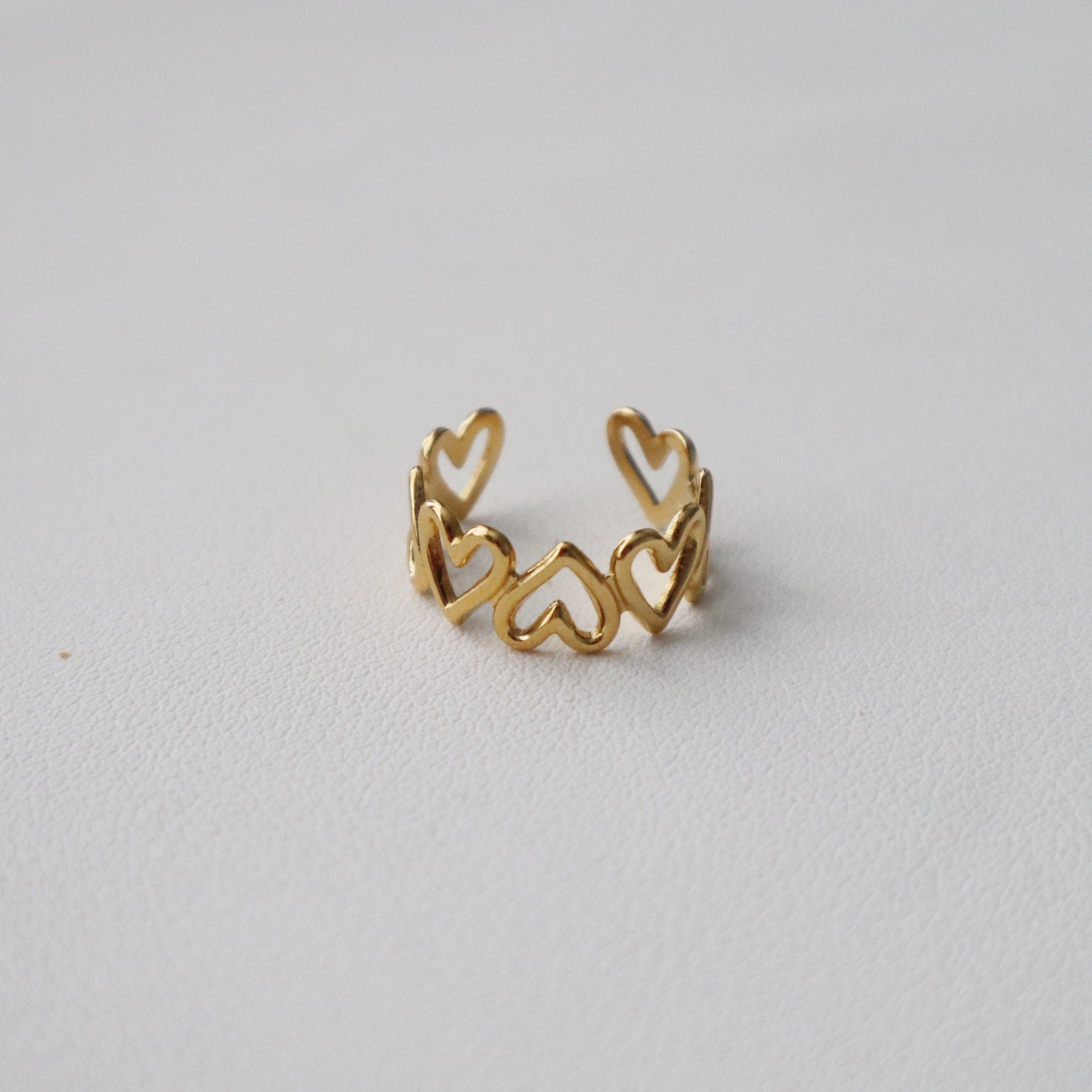 Heart Ring | Adjustable Ring - JESSA JEWELRY | GOLD JEWELRY; dainty, affordable gold everyday jewelry. Tarnish free, water-resistant, hypoallergenic. Jewelry for everyday wear