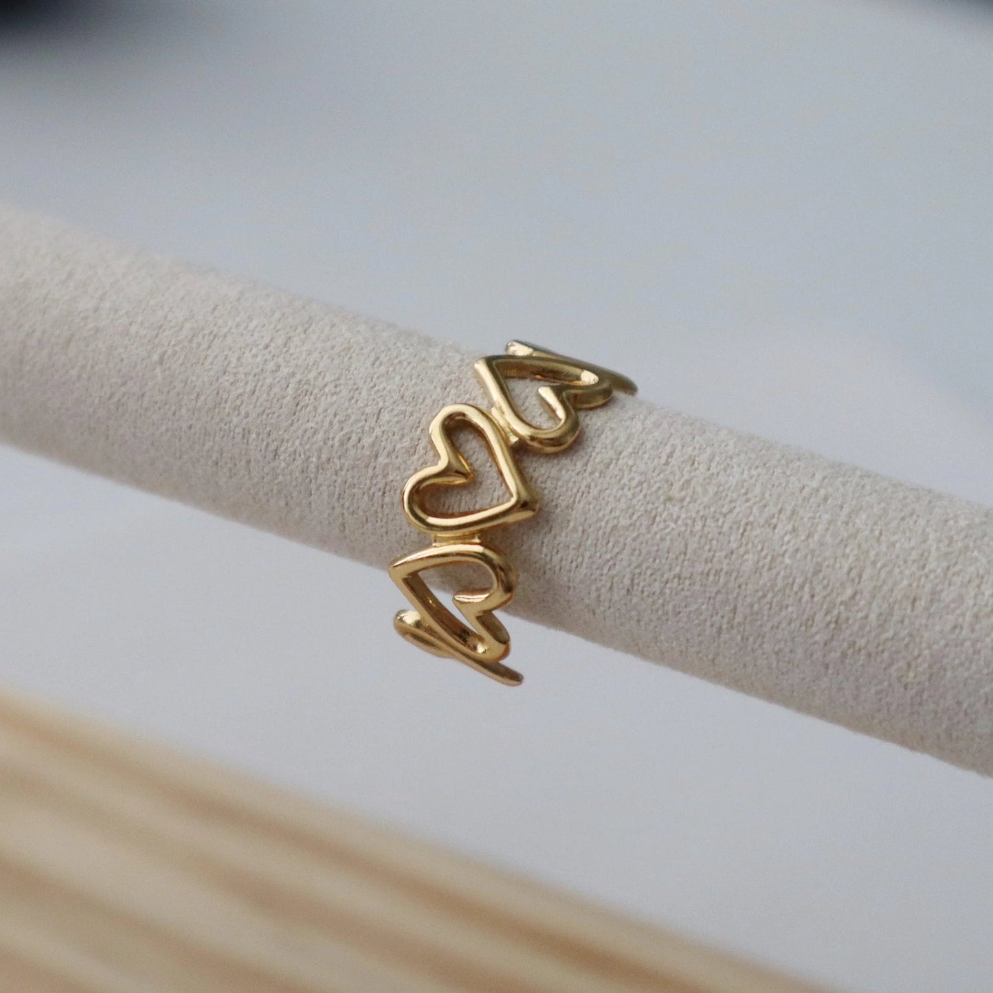 Heart Ring | Adjustable Ring - JESSA JEWELRY | GOLD JEWELRY; dainty, affordable gold everyday jewelry. Tarnish free, water-resistant, hypoallergenic. Jewelry for everyday wear