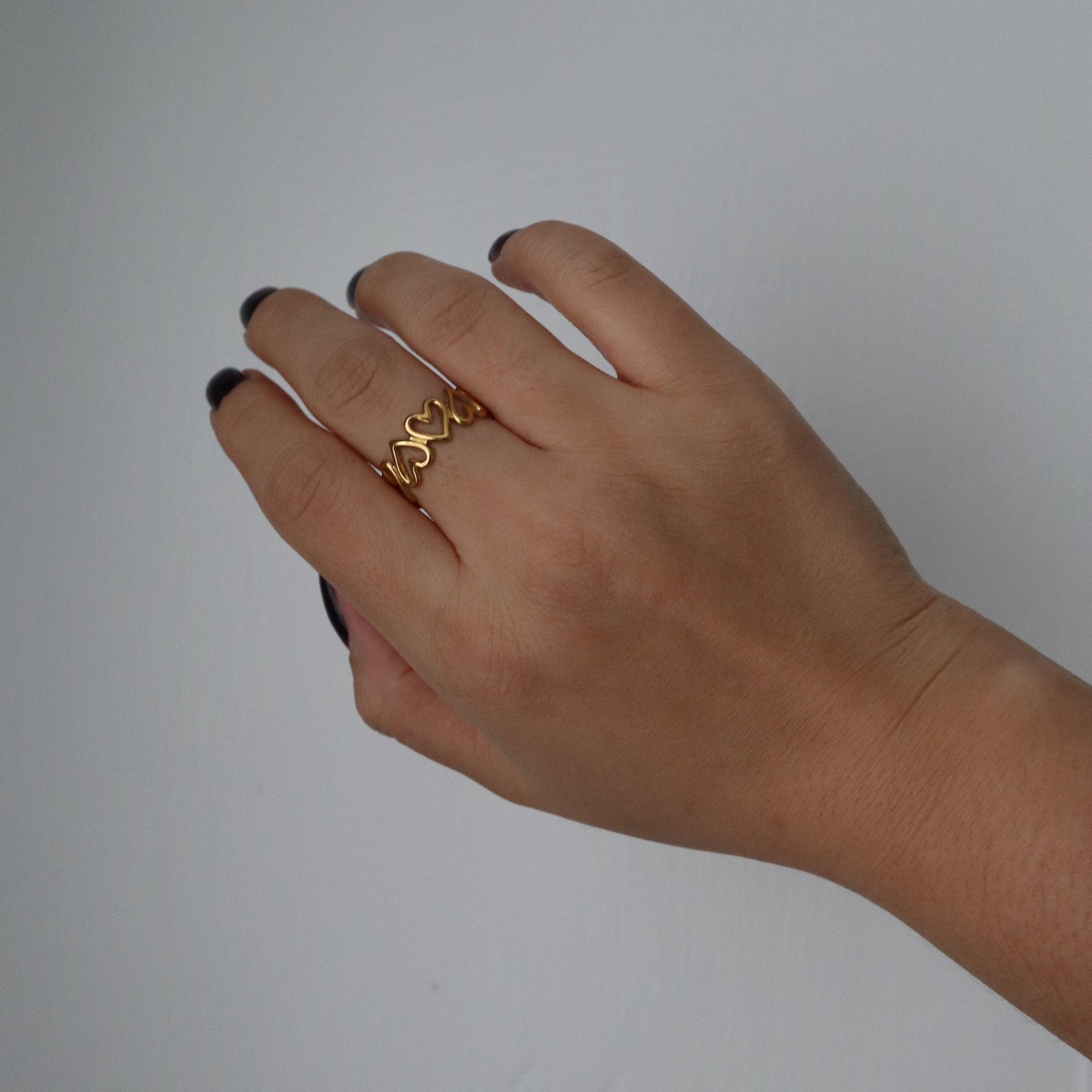 Heart Ring | Adjustable Ring - JESSA JEWELRY | GOLD JEWELRY; dainty, affordable gold everyday jewelry. Tarnish free, water-resistant, hypoallergenic. Jewelry for everyday wear