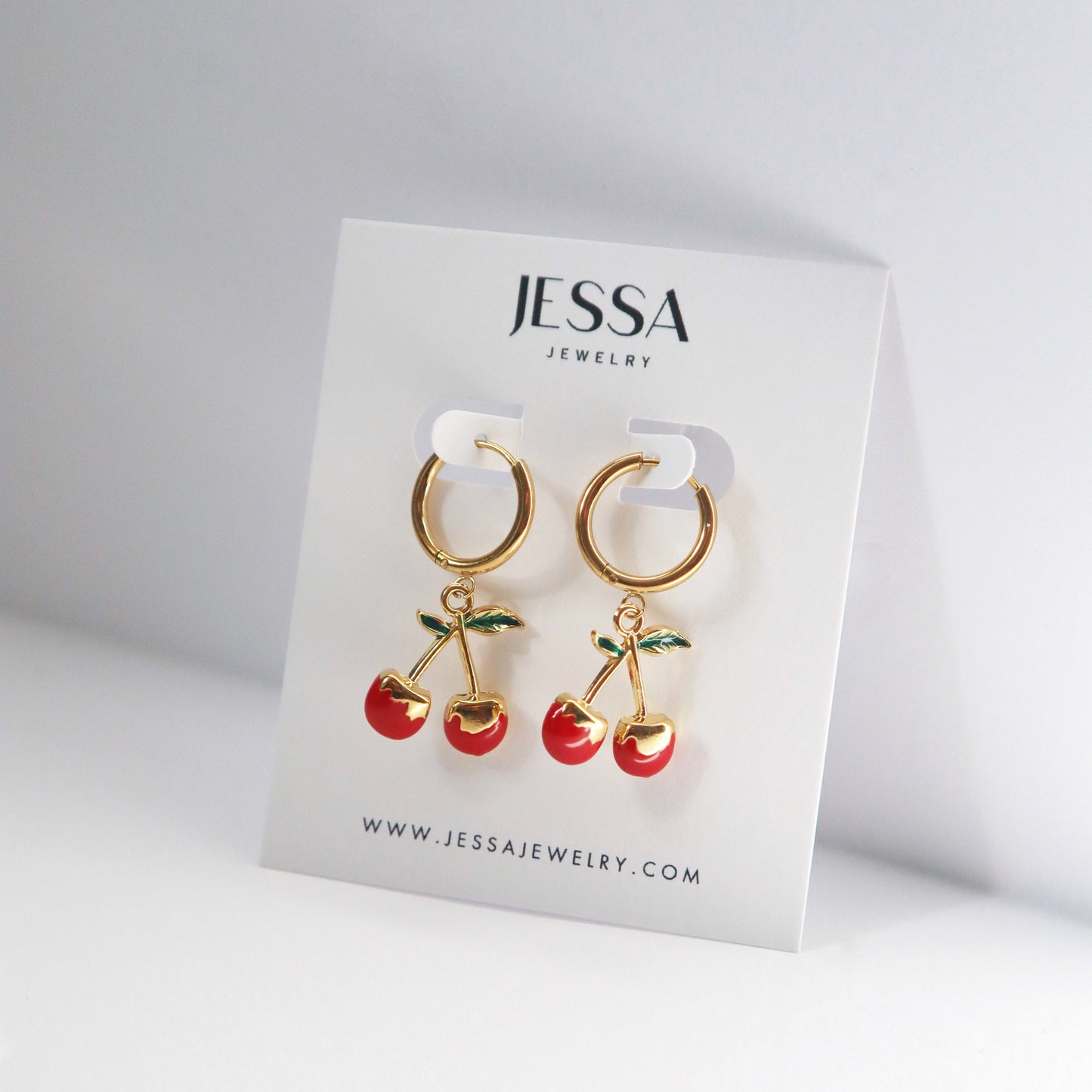 Cherry Charm Hoops