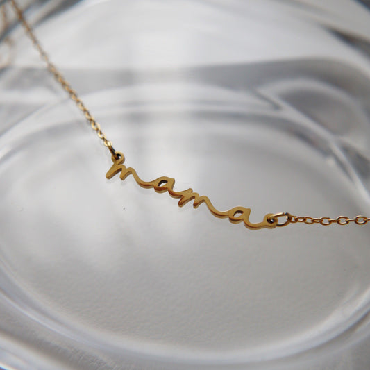 Dainty Mama Necklace - JESSA JEWELRY | GOLD JEWELRY; dainty, affordable gold everyday jewelry. Tarnish free, water-resistant, hypoallergenic. Jewelry for everyday wear