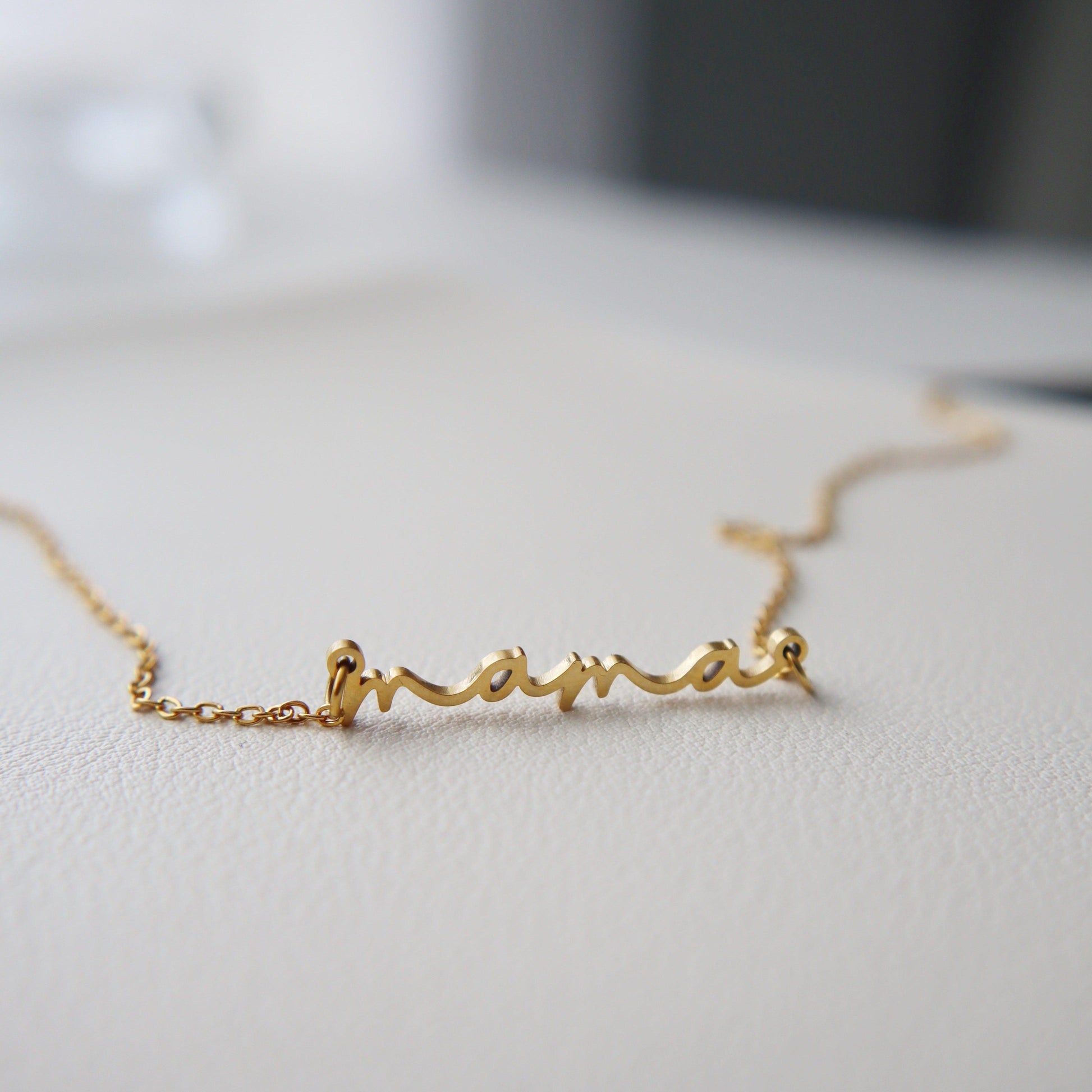 Dainty Mama Necklace - JESSA JEWELRY | GOLD JEWELRY; dainty, affordable gold everyday jewelry. Tarnish free, water-resistant, hypoallergenic. Jewelry for everyday wear