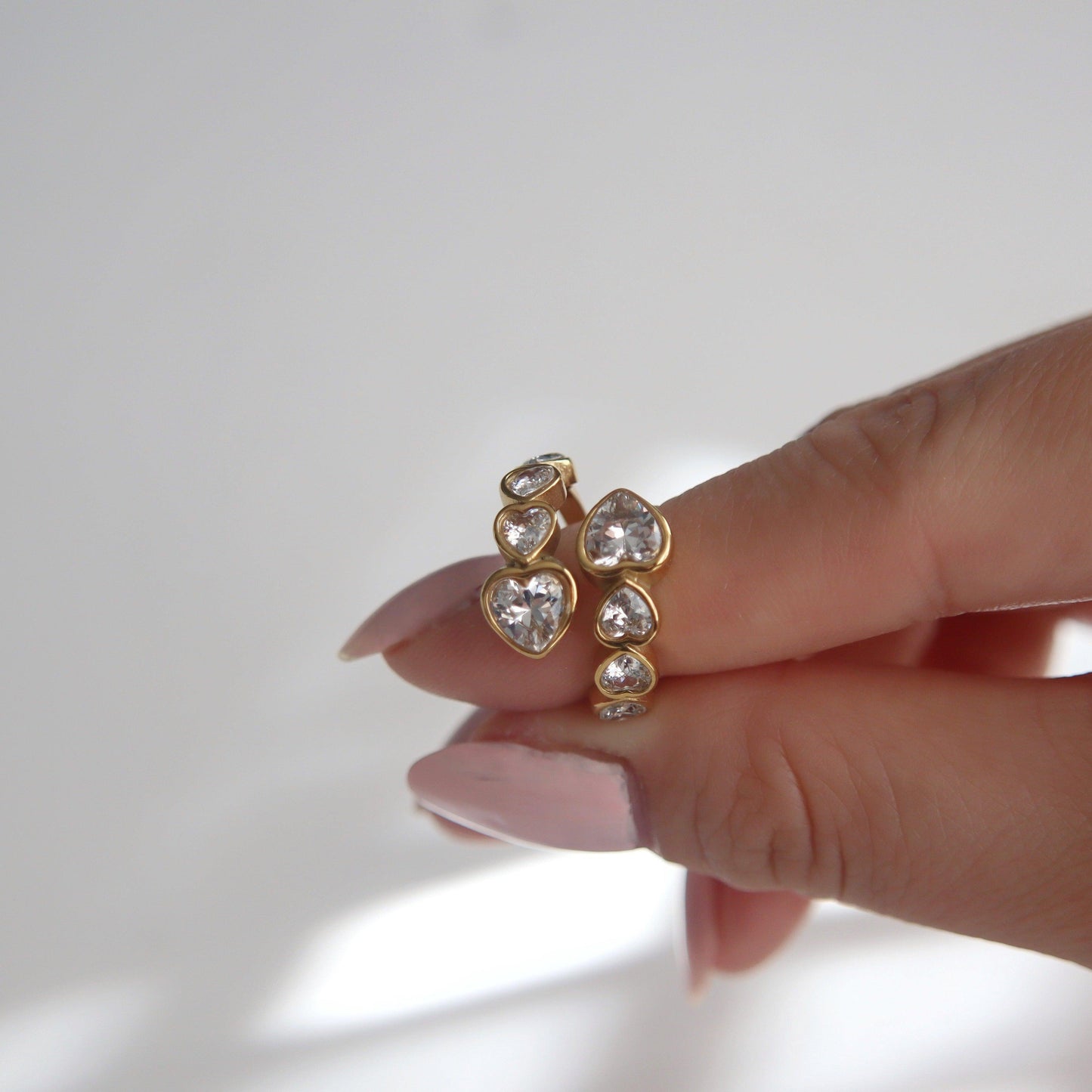 Hearts of Love Ring | Adjustable Ring - JESSA JEWELRY | GOLD JEWELRY; dainty, affordable gold everyday jewelry. Tarnish free, water-resistant, hypoallergenic. Jewelry for everyday wear
