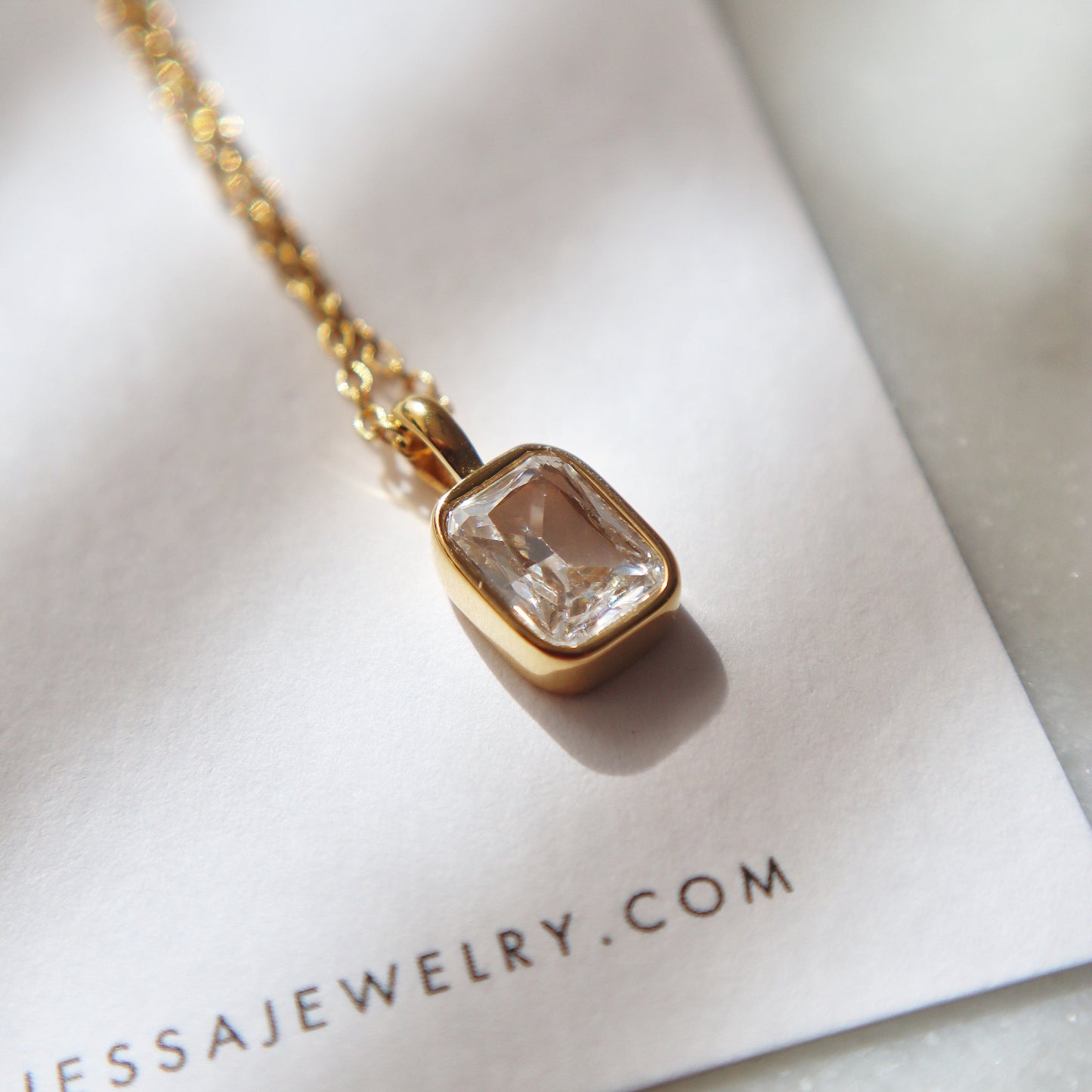 Haven Necklace | CZ Pendant Necklace