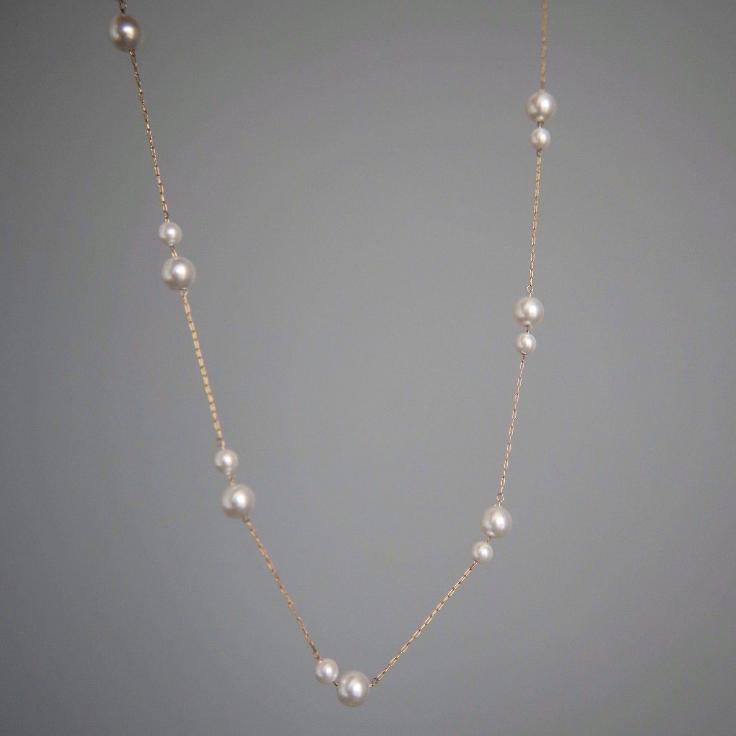 Alina Double Pearl Necklace - JESSA JEWELRY | GOLD JEWELRY; dainty, affordable gold everyday jewelry. Tarnish free, water-resistant, hypoallergenic. Jewelry for everyday wear