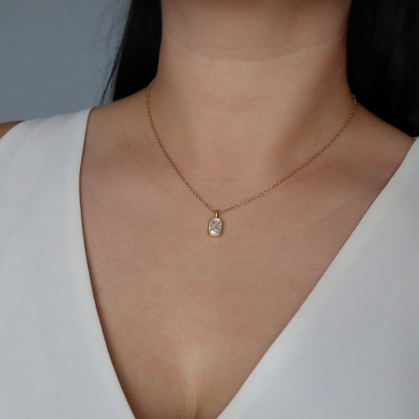 Haven Necklace | CZ Pendant Necklace