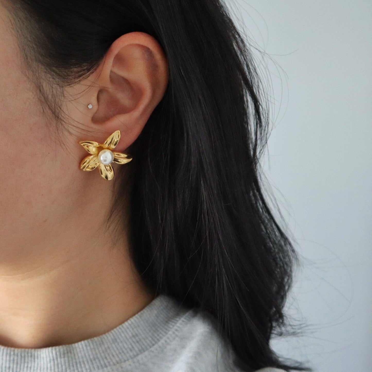 Bloom Earrings - JESSA JEWELRY | GOLD JEWELRY; dainty, affordable gold everyday jewelry. Tarnish free, water-resistant, hypoallergenic. Jewelry for everyday wear