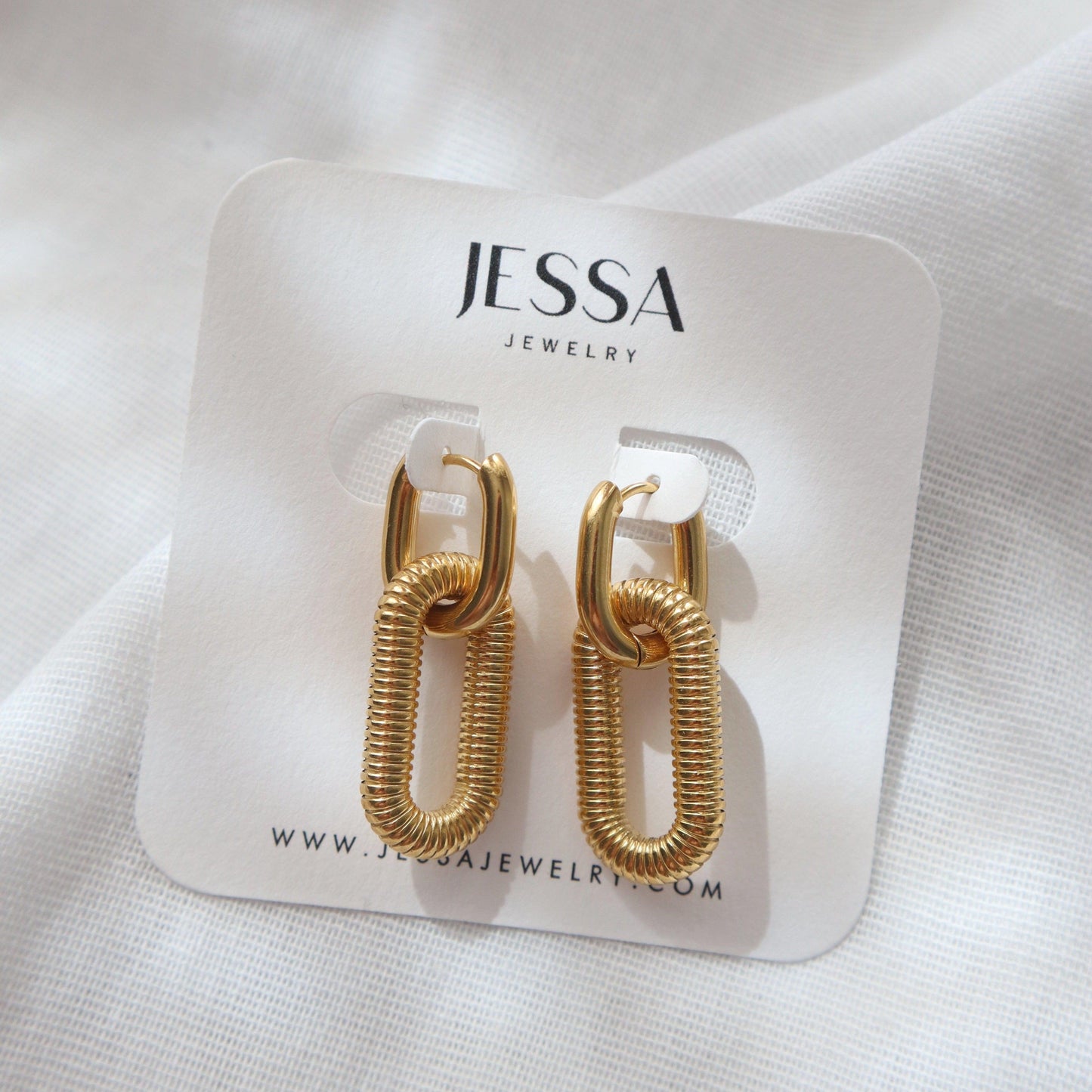 Ivy Drop Earrings | Statement Earrings - JESSA JEWELRY | GOLD JEWELRY; dainty, affordable gold everyday jewelry. Tarnish free, water-resistant, hypoallergenic. Jewelry for everyday wear