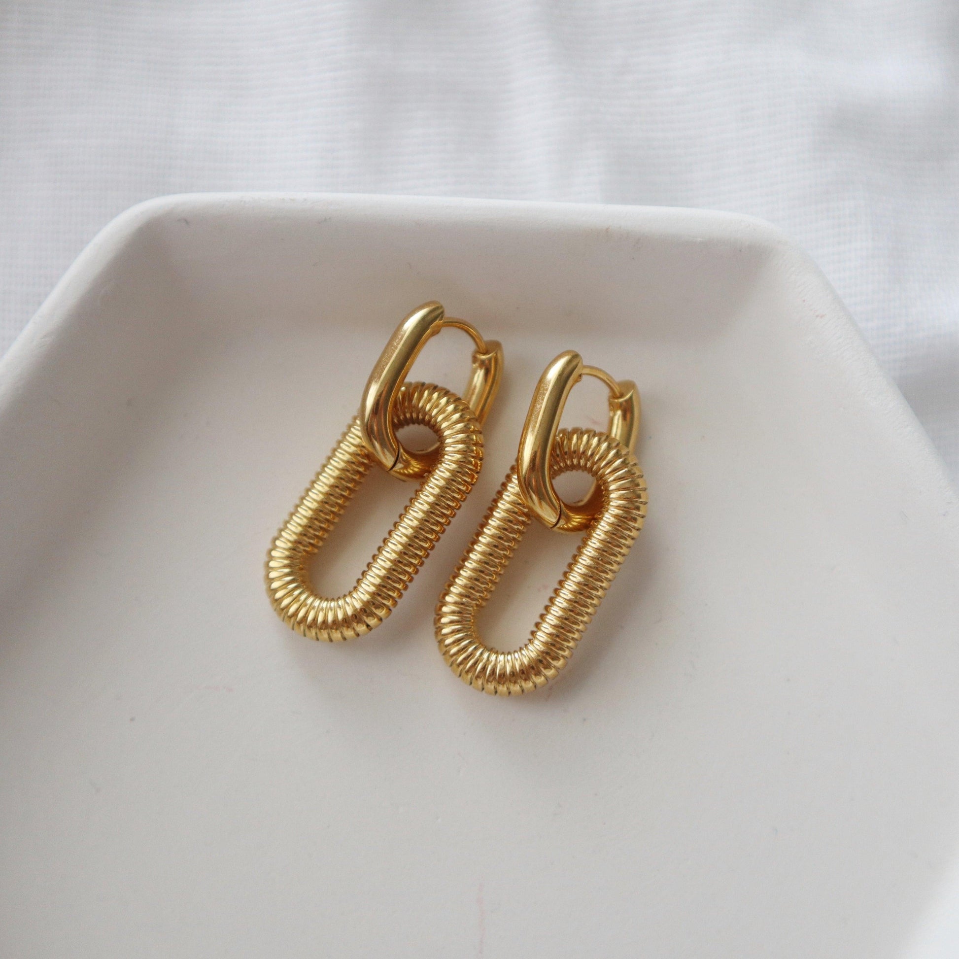 Ivy Drop Earrings | Statement Earrings - JESSA JEWELRY | GOLD JEWELRY; dainty, affordable gold everyday jewelry. Tarnish free, water-resistant, hypoallergenic. Jewelry for everyday wear