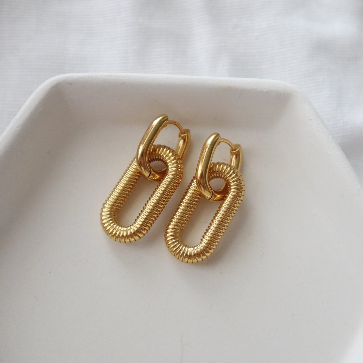 Ivy Drop Earrings | Statement Earrings - JESSA JEWELRY | GOLD JEWELRY; dainty, affordable gold everyday jewelry. Tarnish free, water-resistant, hypoallergenic. Jewelry for everyday wear