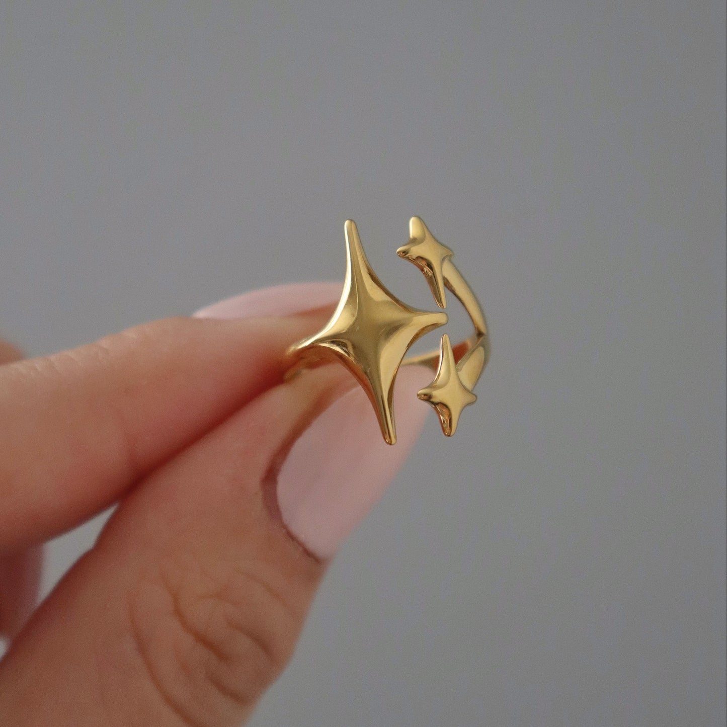 Golden Stars Ring | Adjustable Ring