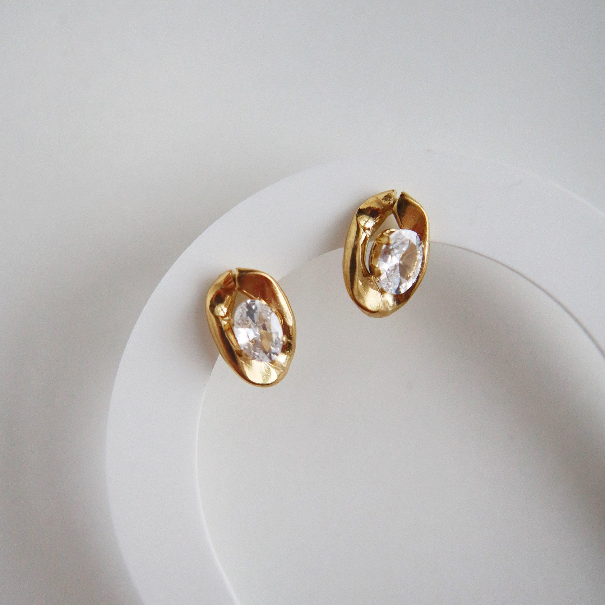Mallory Studs - JESSA JEWELRY | GOLD JEWELRY; dainty, affordable gold everyday jewelry. Tarnish free, water-resistant, hypoallergenic. Jewelry for everyday wear
