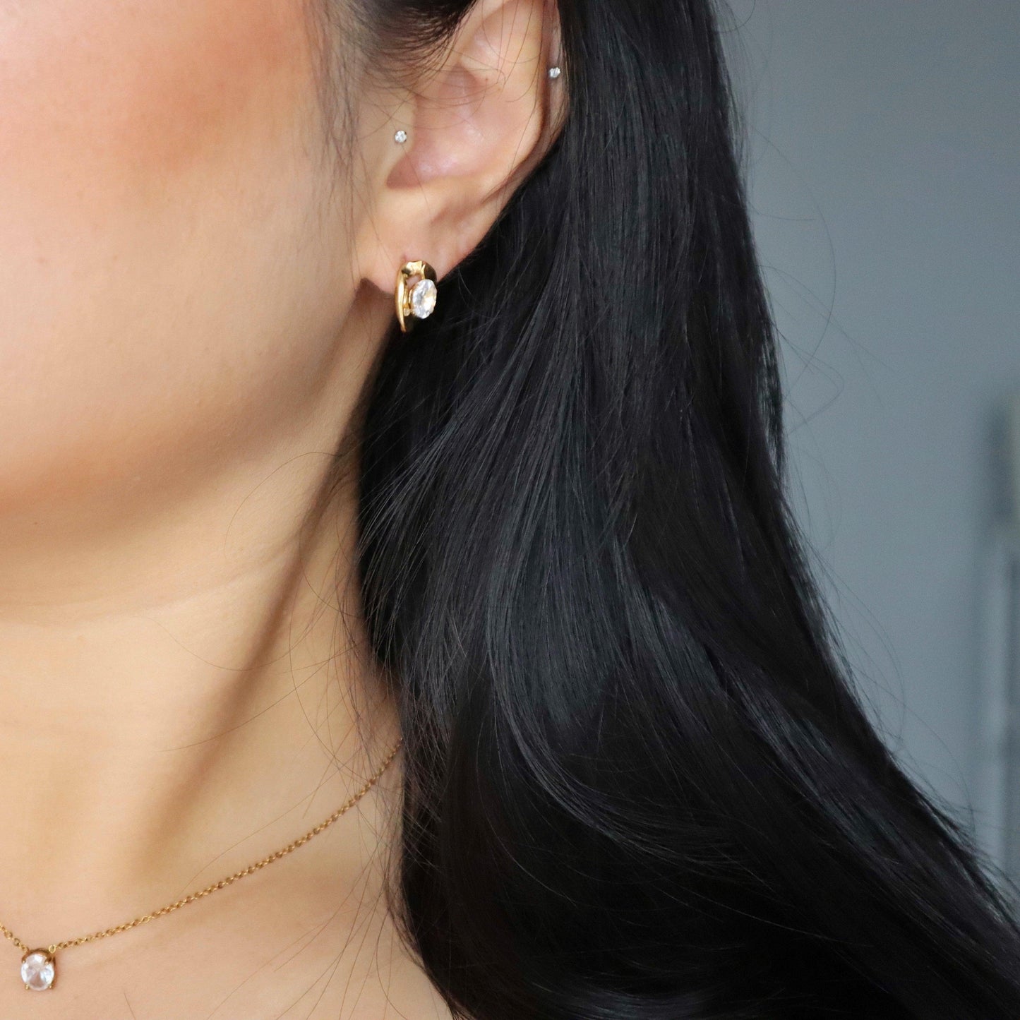 Mallory Studs - JESSA JEWELRY | GOLD JEWELRY; dainty, affordable gold everyday jewelry. Tarnish free, water-resistant, hypoallergenic. Jewelry for everyday wear