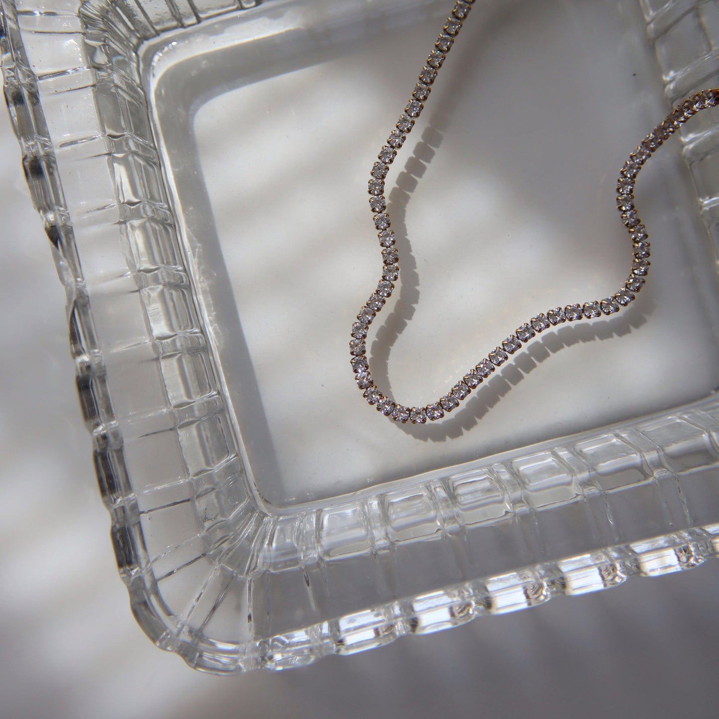 CZ Tennis Necklace - JESSA JEWELRY | GOLD JEWELRY; dainty, affordable gold everyday jewelry. Tarnish free, water-resistant, hypoallergenic. Jewelry for everyday wear