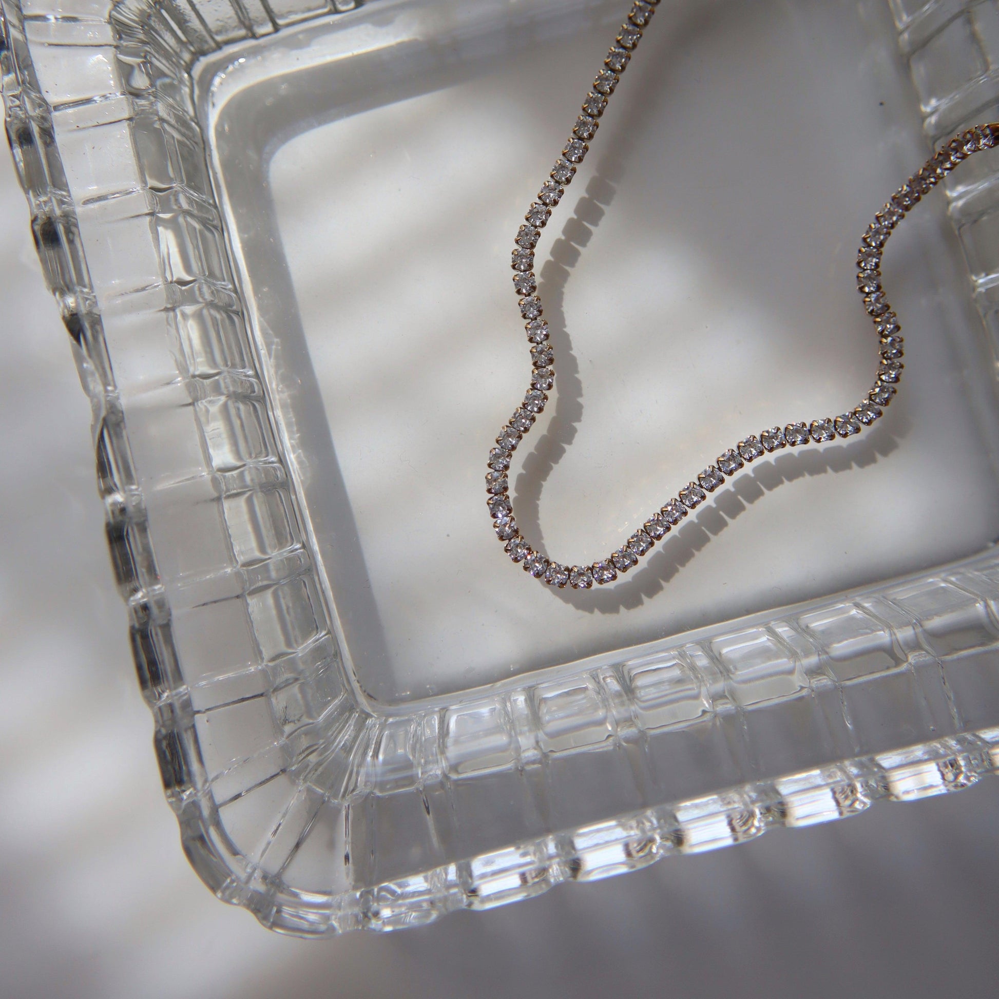 CZ Tennis Necklace - JESSA JEWELRY | GOLD JEWELRY; dainty, affordable gold everyday jewelry. Tarnish free, water-resistant, hypoallergenic. Jewelry for everyday wear