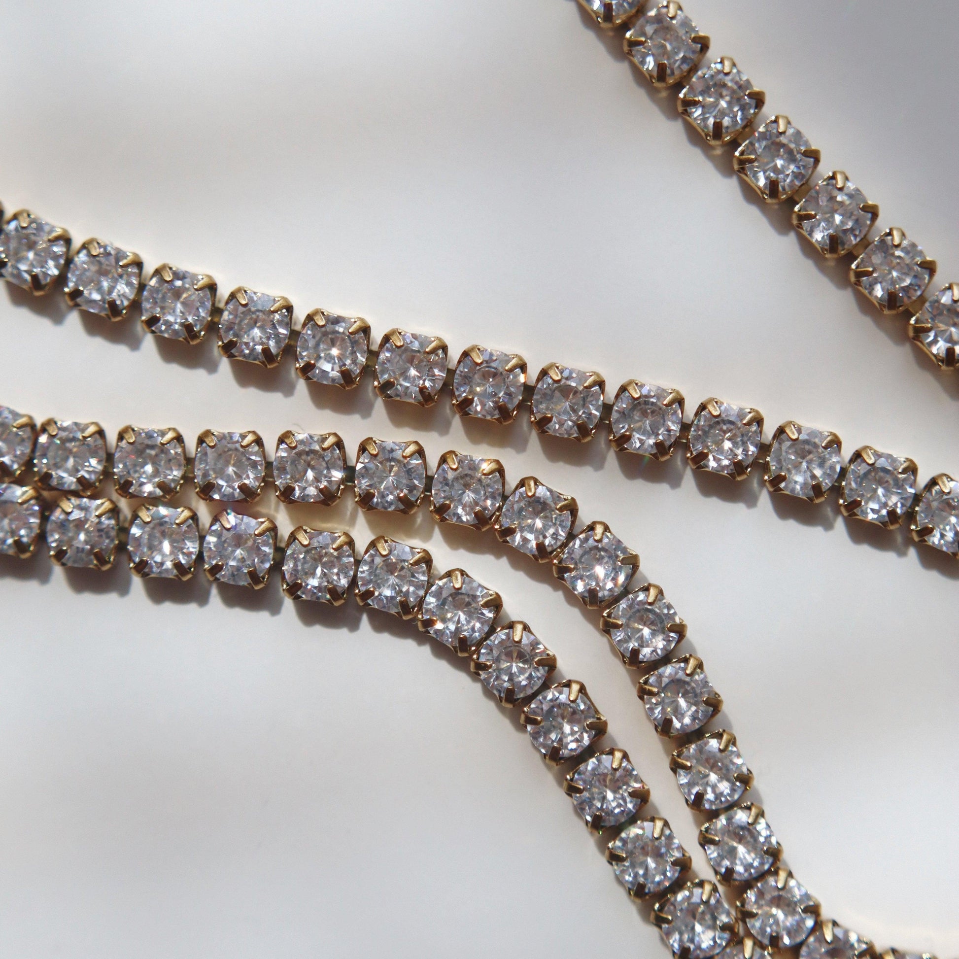 CZ Tennis Necklace - JESSA JEWELRY | GOLD JEWELRY; dainty, affordable gold everyday jewelry. Tarnish free, water-resistant, hypoallergenic. Jewelry for everyday wear