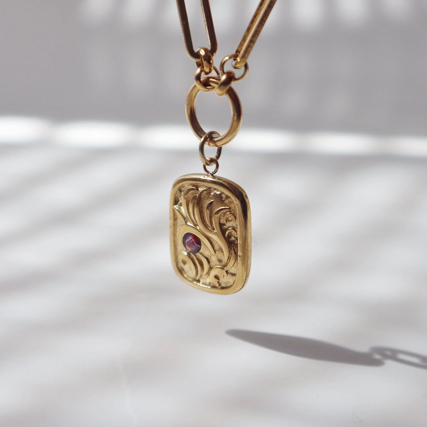 Rosette Paperclip Necklace