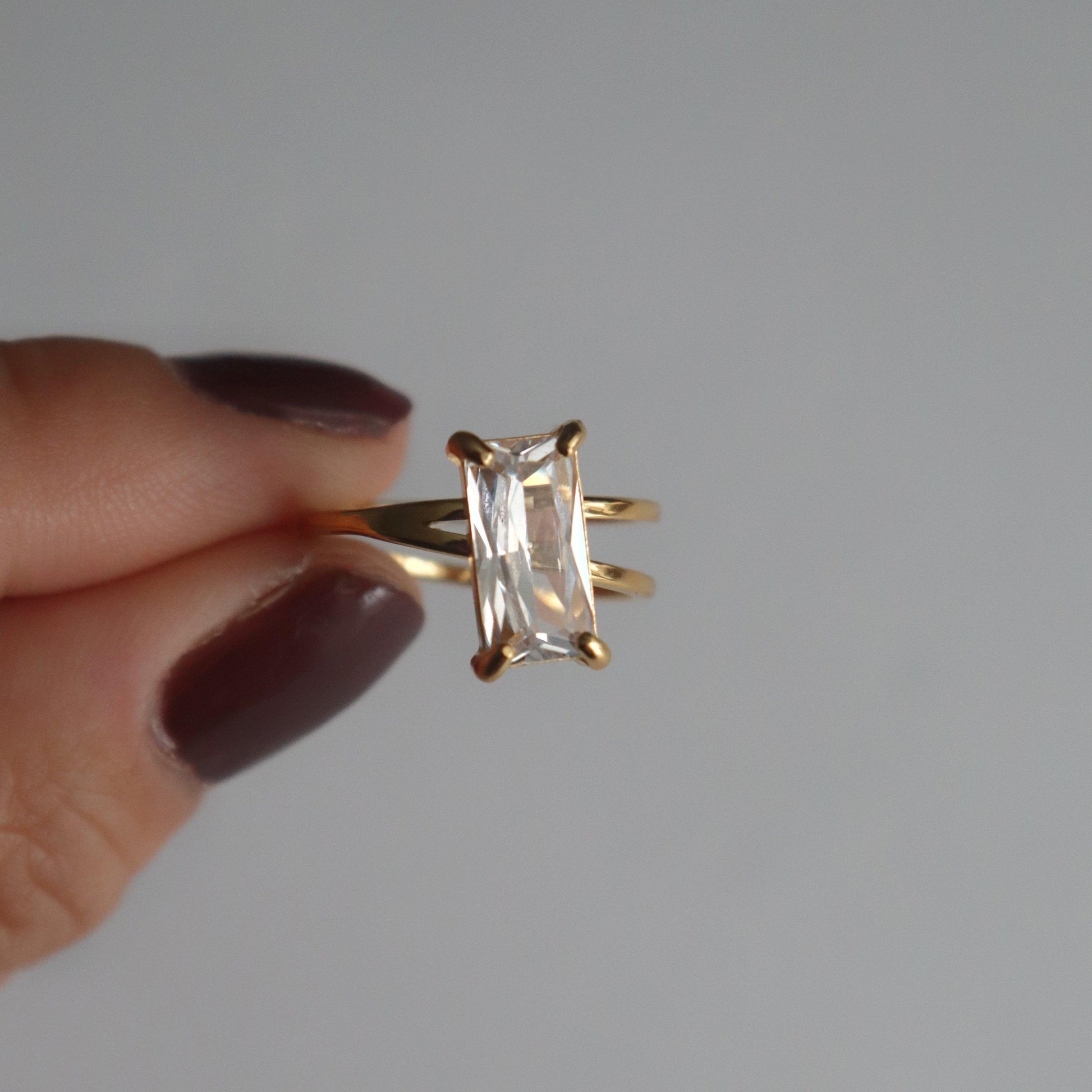 Juliet Ring | Zircon Ring - JESSA JEWELRY | GOLD JEWELRY; dainty, affordable gold everyday jewelry. Tarnish free, water-resistant, hypoallergenic. Jewelry for everyday wear