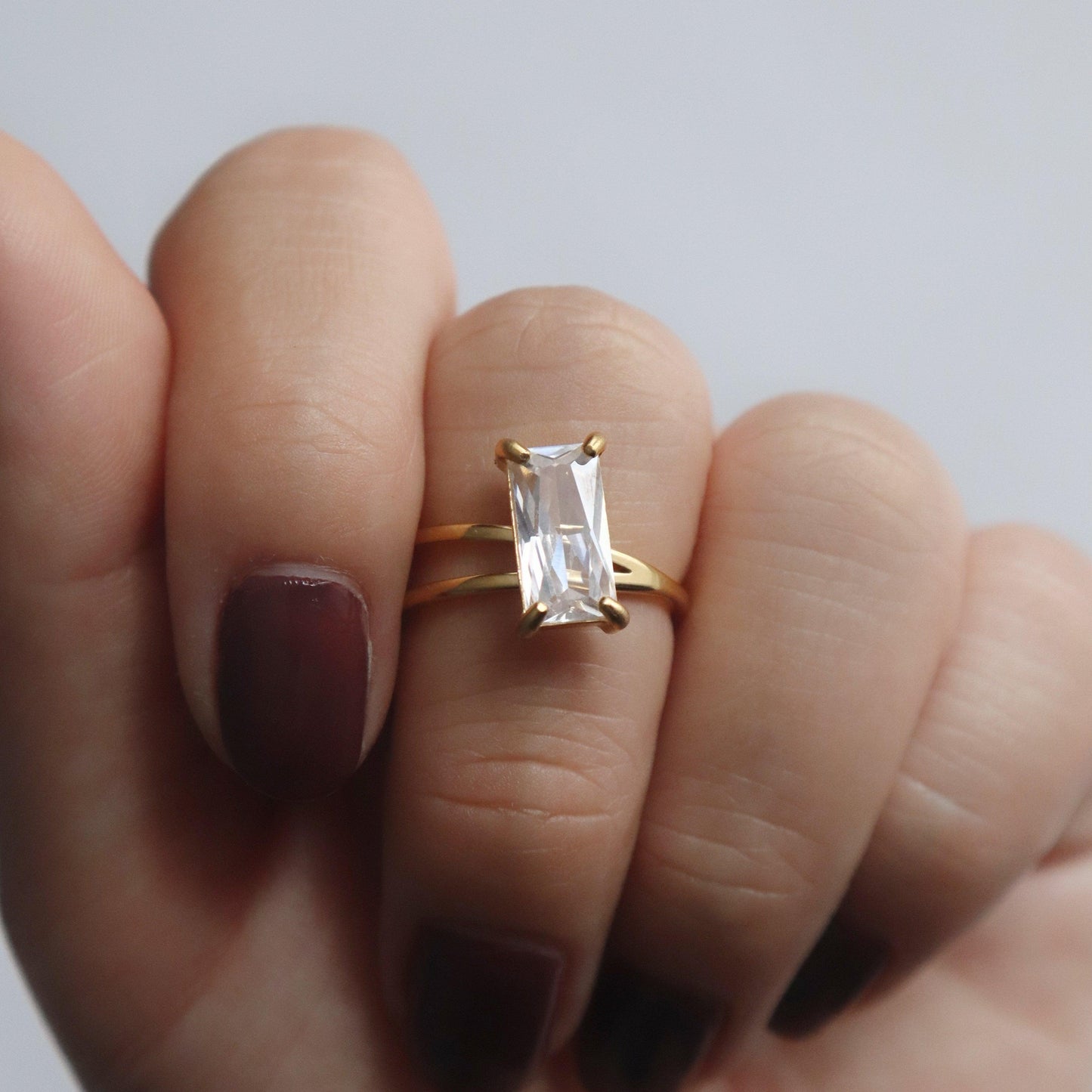 Juliet Ring | Zircon Ring - JESSA JEWELRY | GOLD JEWELRY; dainty, affordable gold everyday jewelry. Tarnish free, water-resistant, hypoallergenic. Jewelry for everyday wear