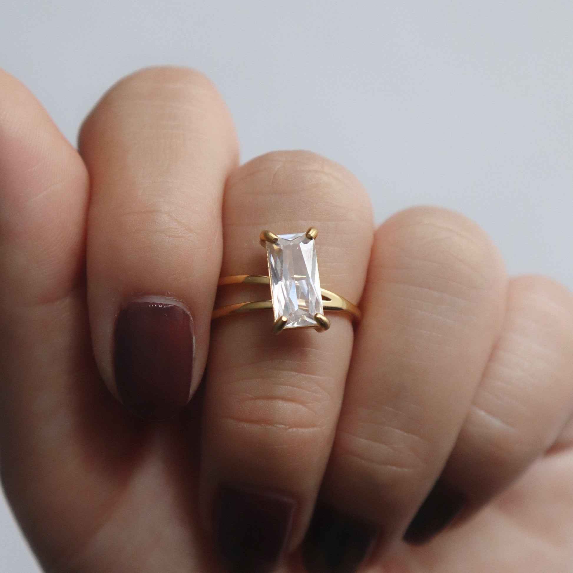 Juliet Ring | Zircon Ring - JESSA JEWELRY | GOLD JEWELRY; dainty, affordable gold everyday jewelry. Tarnish free, water-resistant, hypoallergenic. Jewelry for everyday wear