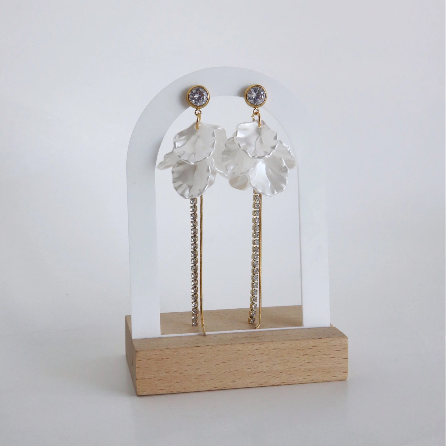 CZ Blossom Drop Earrings | Lightweight Statement Earrings