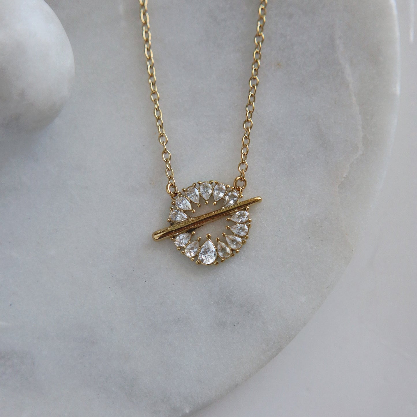 Eternity Halo Necklace | Everyday Necklace