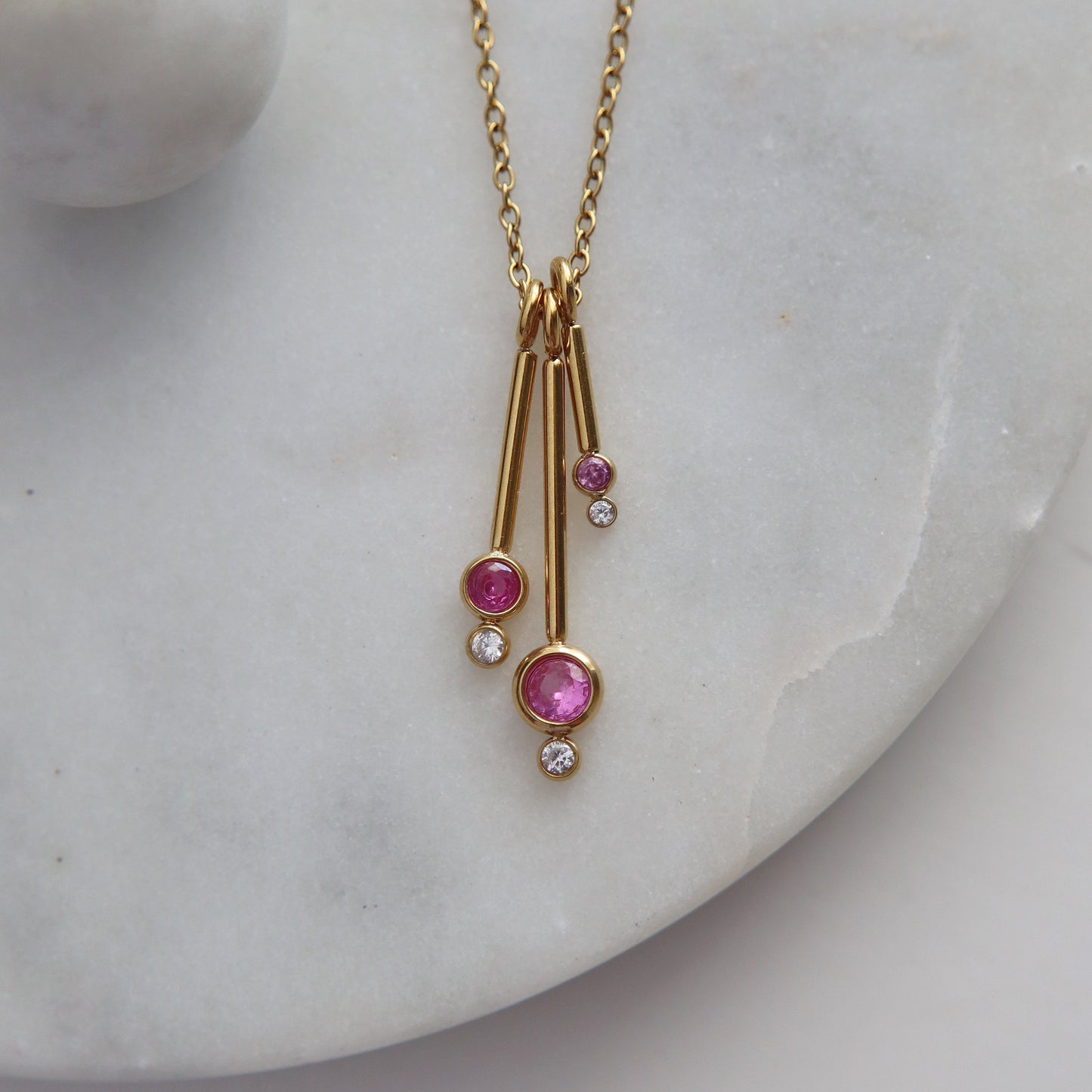 Rose Luna Drop Necklace
