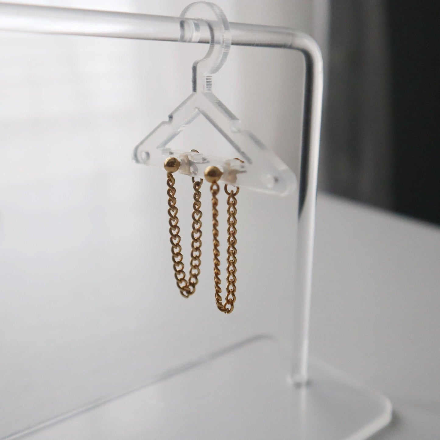 Chain Drop Earrings - JESSA JEWELRY | GOLD JEWELRY; dainty, affordable gold everyday jewelry. Tarnish free, water-resistant, hypoallergenic. Jewelry for everyday wear