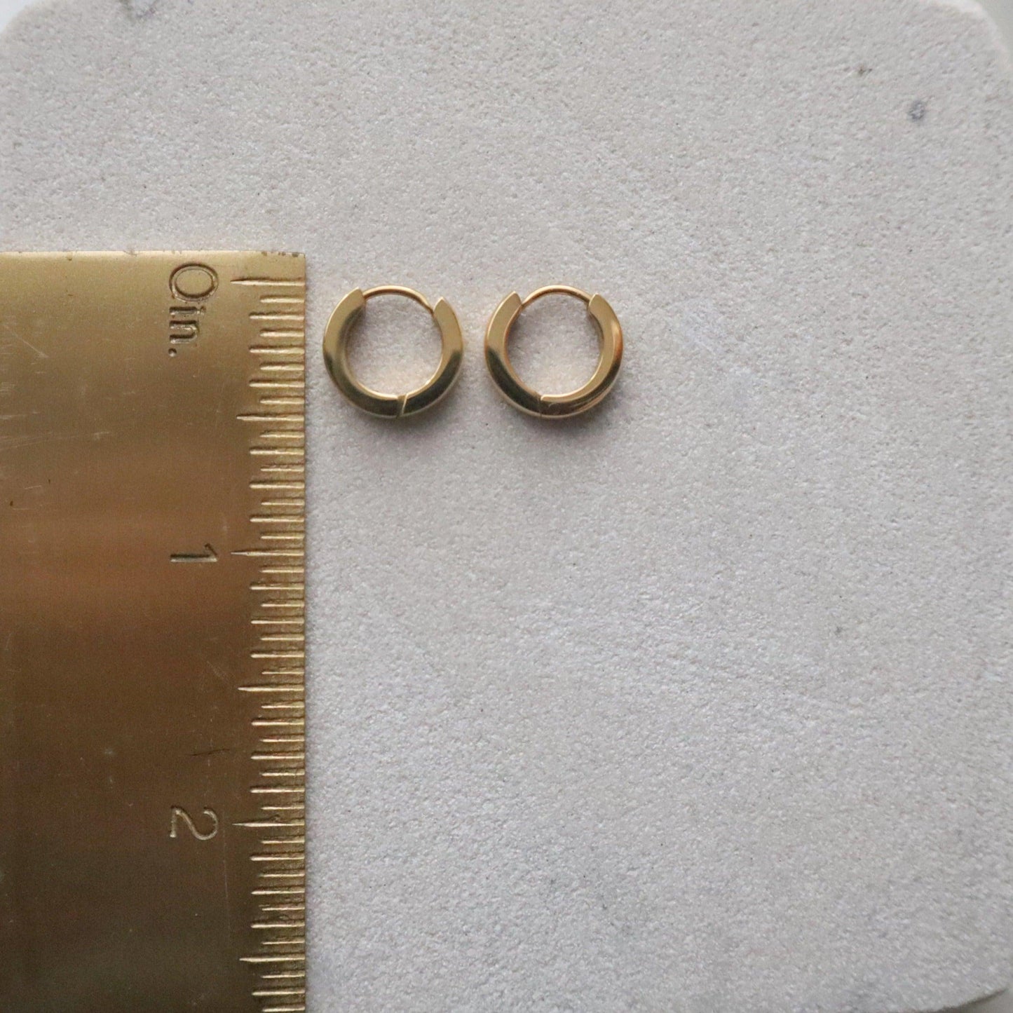 Sadie Hoops | Minimalistic Hoops - JESSA JEWELRY | GOLD JEWELRY; dainty, affordable gold everyday jewelry. Tarnish free, water-resistant, hypoallergenic. Jewelry for everyday wear