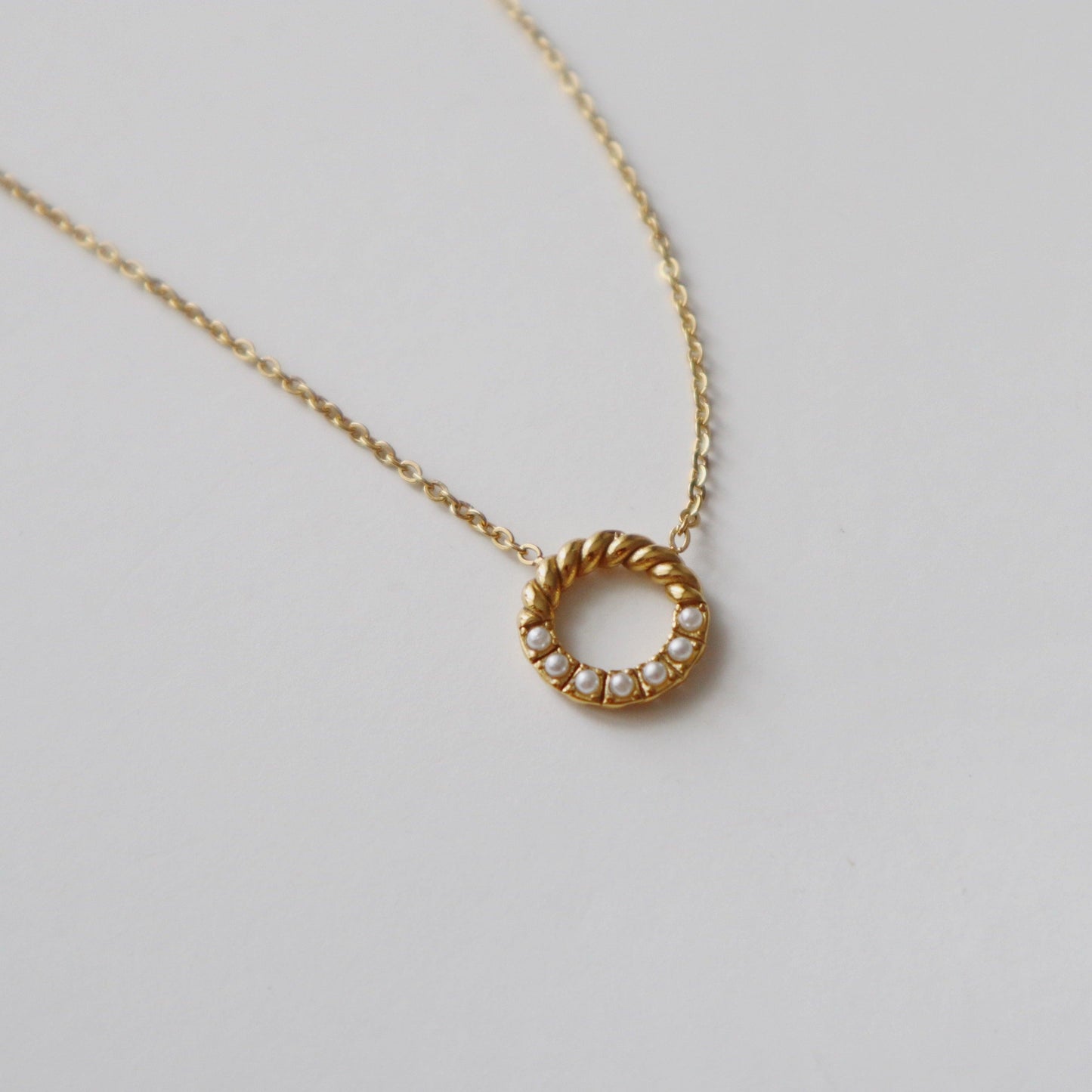 Chloe Necklace | Pearl Pendant Necklace - JESSA JEWELRY | GOLD JEWELRY; dainty, affordable gold everyday jewelry. Tarnish free, water-resistant, hypoallergenic. Jewelry for everyday wear