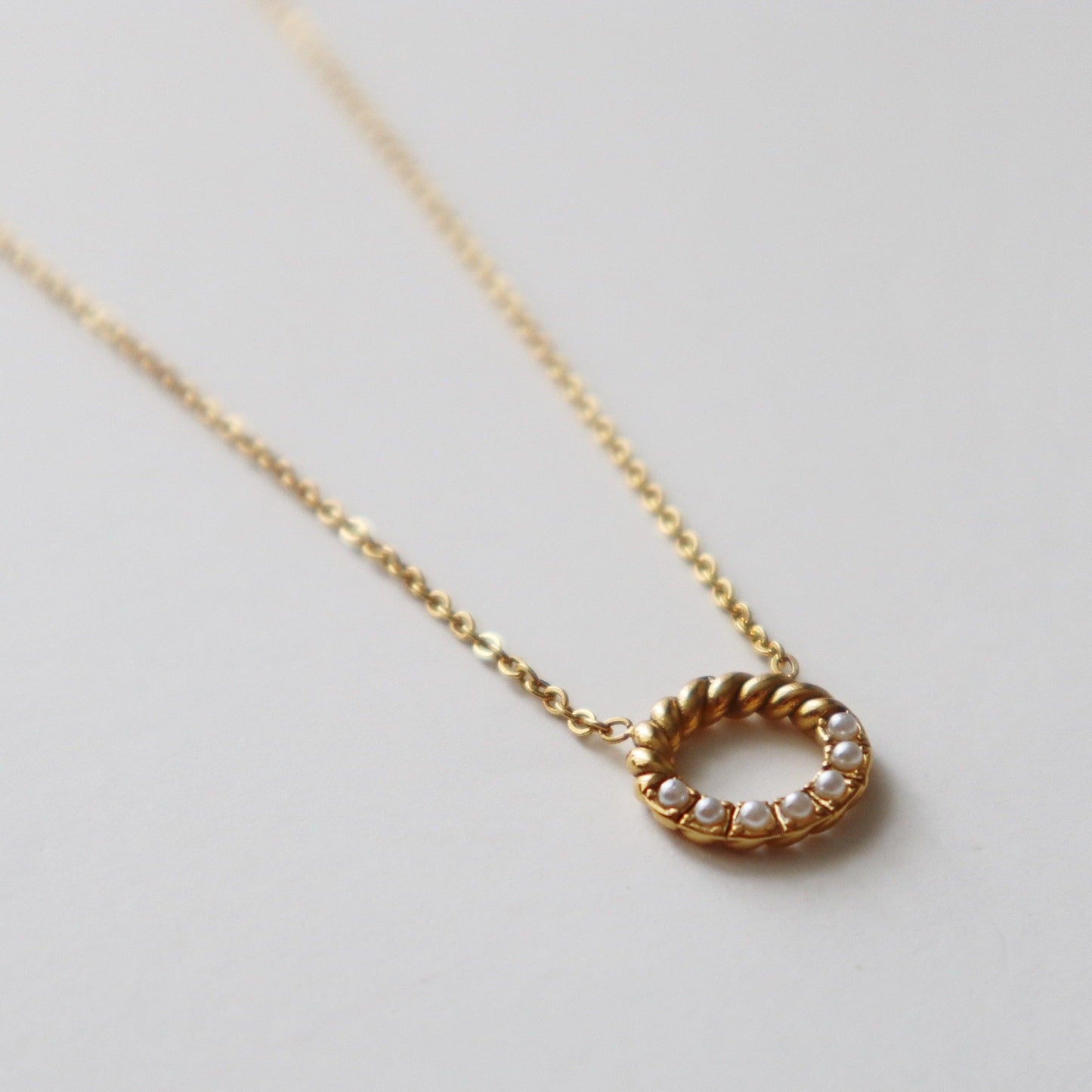 Chloe Necklace | Pearl Pendant Necklace - JESSA JEWELRY | GOLD JEWELRY; dainty, affordable gold everyday jewelry. Tarnish free, water-resistant, hypoallergenic. Jewelry for everyday wear