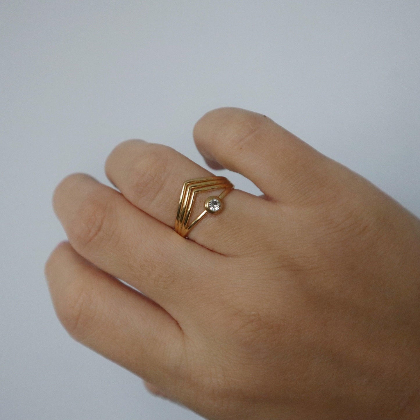 Vera Ring | Adjustable Ring - JESSA JEWELRY | GOLD JEWELRY; dainty, affordable gold everyday jewelry. Tarnish free, water-resistant, hypoallergenic. Jewelry for everyday wear