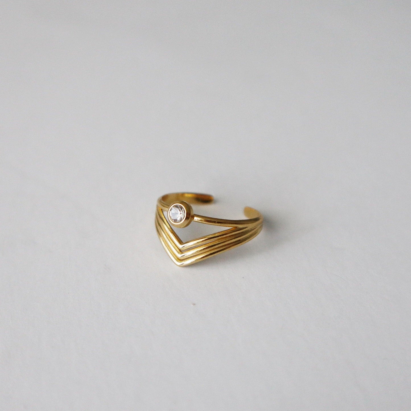 Vera Ring | Adjustable Ring - JESSA JEWELRY | GOLD JEWELRY; dainty, affordable gold everyday jewelry. Tarnish free, water-resistant, hypoallergenic. Jewelry for everyday wear