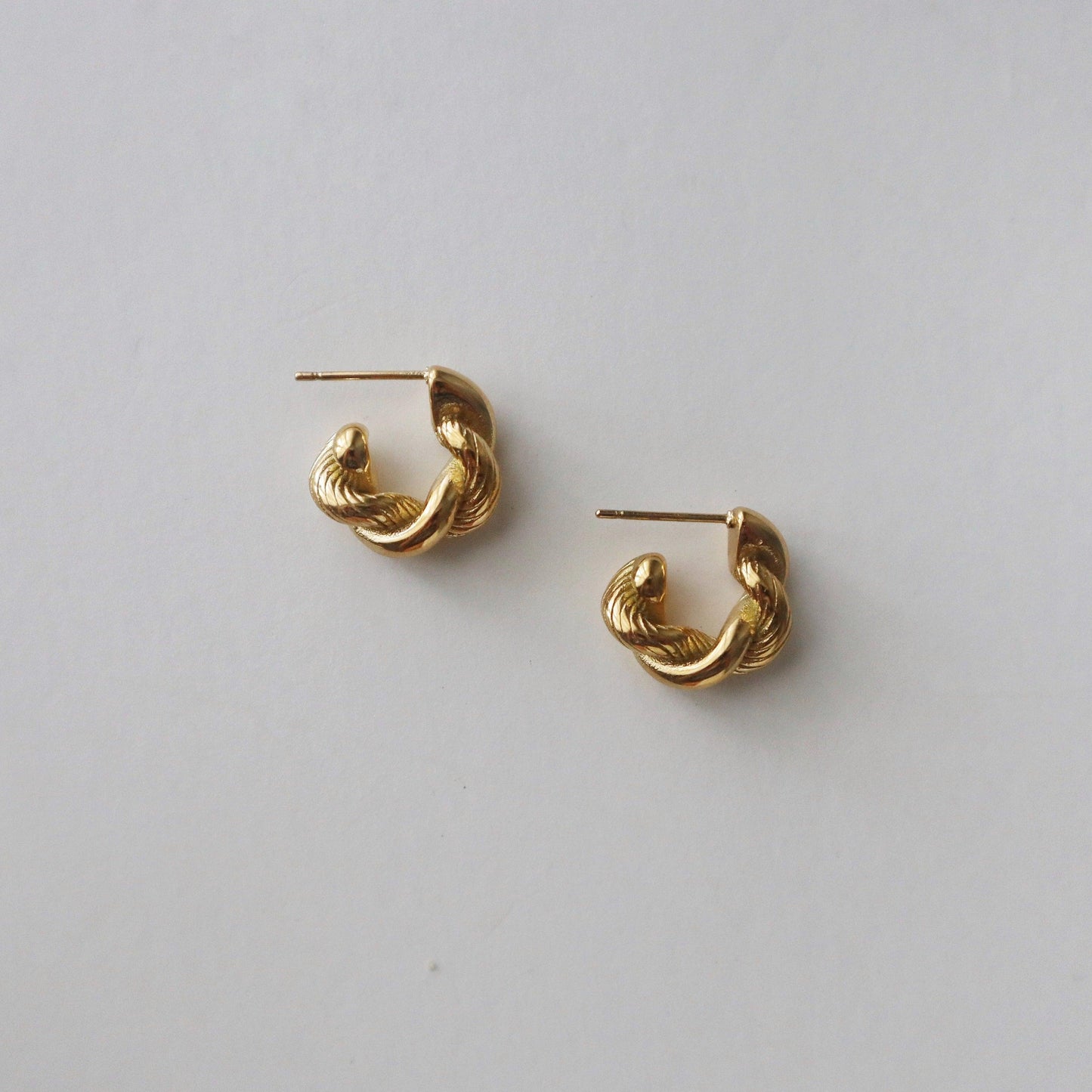 Twisted Rope Hoops - JESSA JEWELRY | GOLD JEWELRY; dainty, affordable gold everyday jewelry. Tarnish free, water-resistant, hypoallergenic. Jewelry for everyday wear
