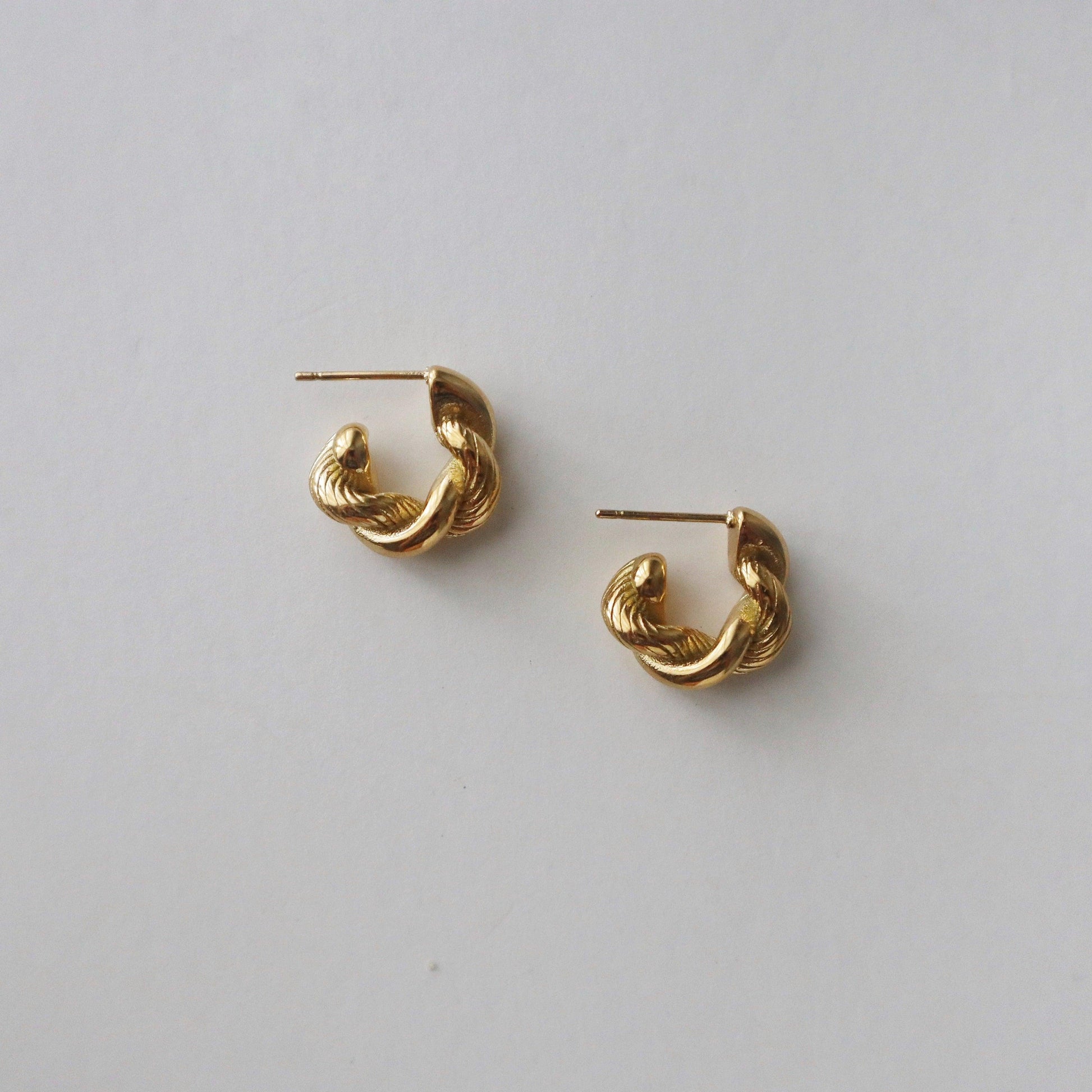 Twisted Rope Hoops - JESSA JEWELRY | GOLD JEWELRY; dainty, affordable gold everyday jewelry. Tarnish free, water-resistant, hypoallergenic. Jewelry for everyday wear